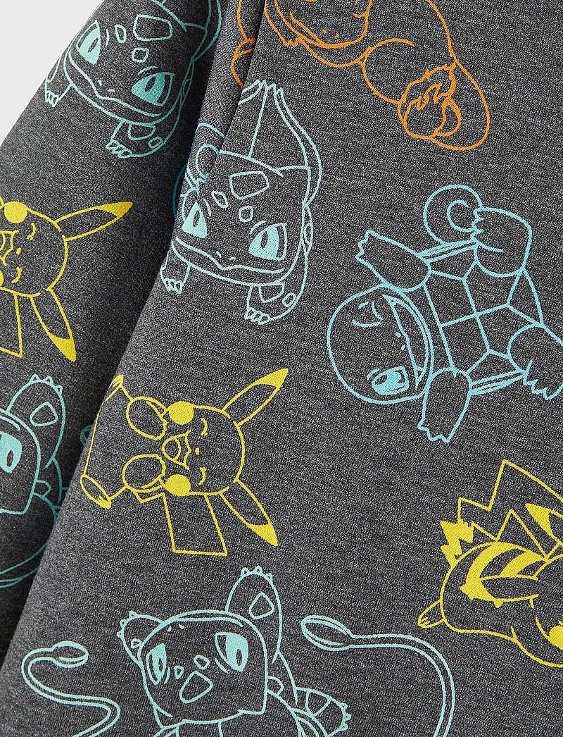 name it - NKMSVENDE POKEMON SWEAT BRU BOX SKY - sweatshirts - dark grey melange - 3