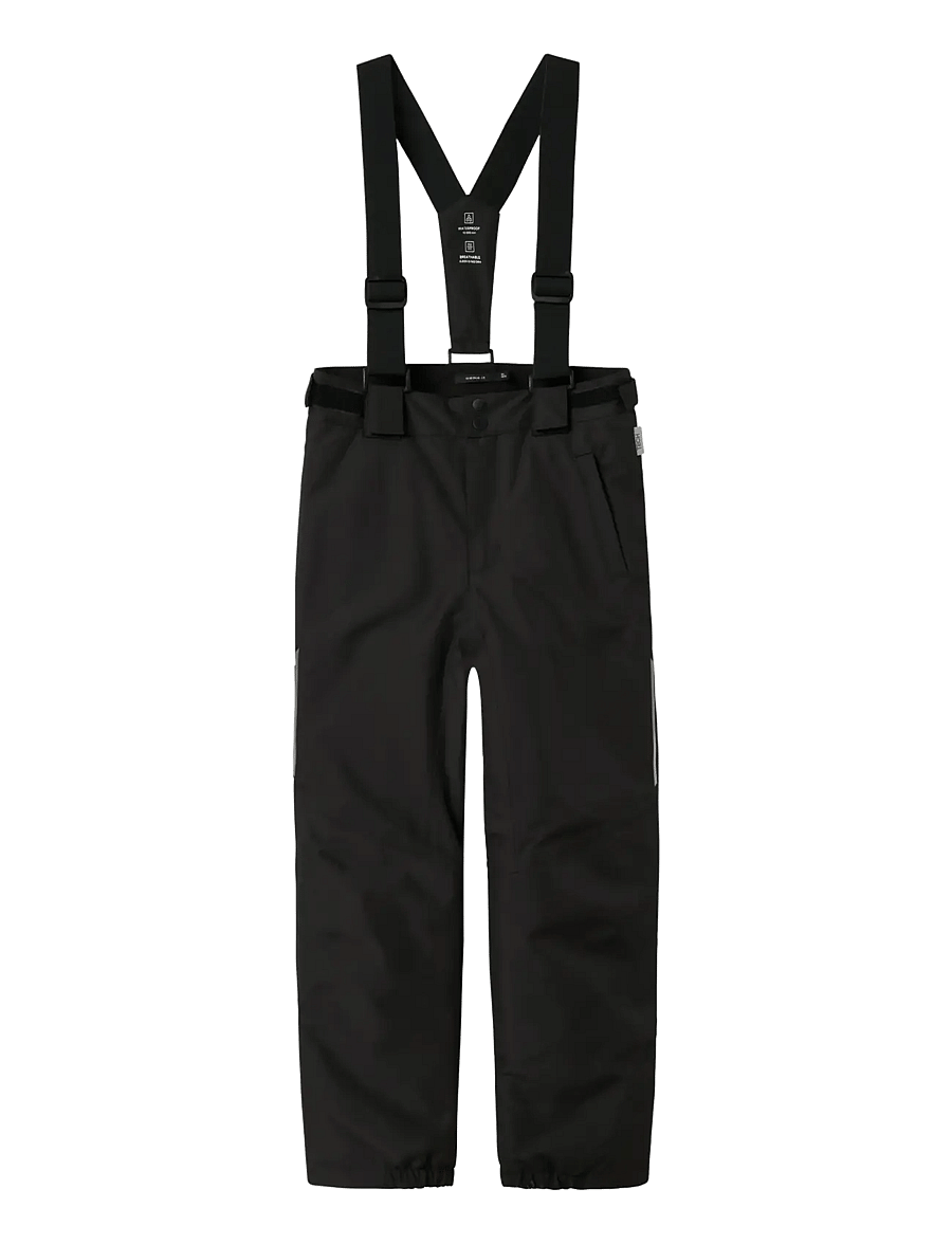 name it - NKNSNOW10 PANT SOLID 1FO NOOS - vinterbukser - black - 1