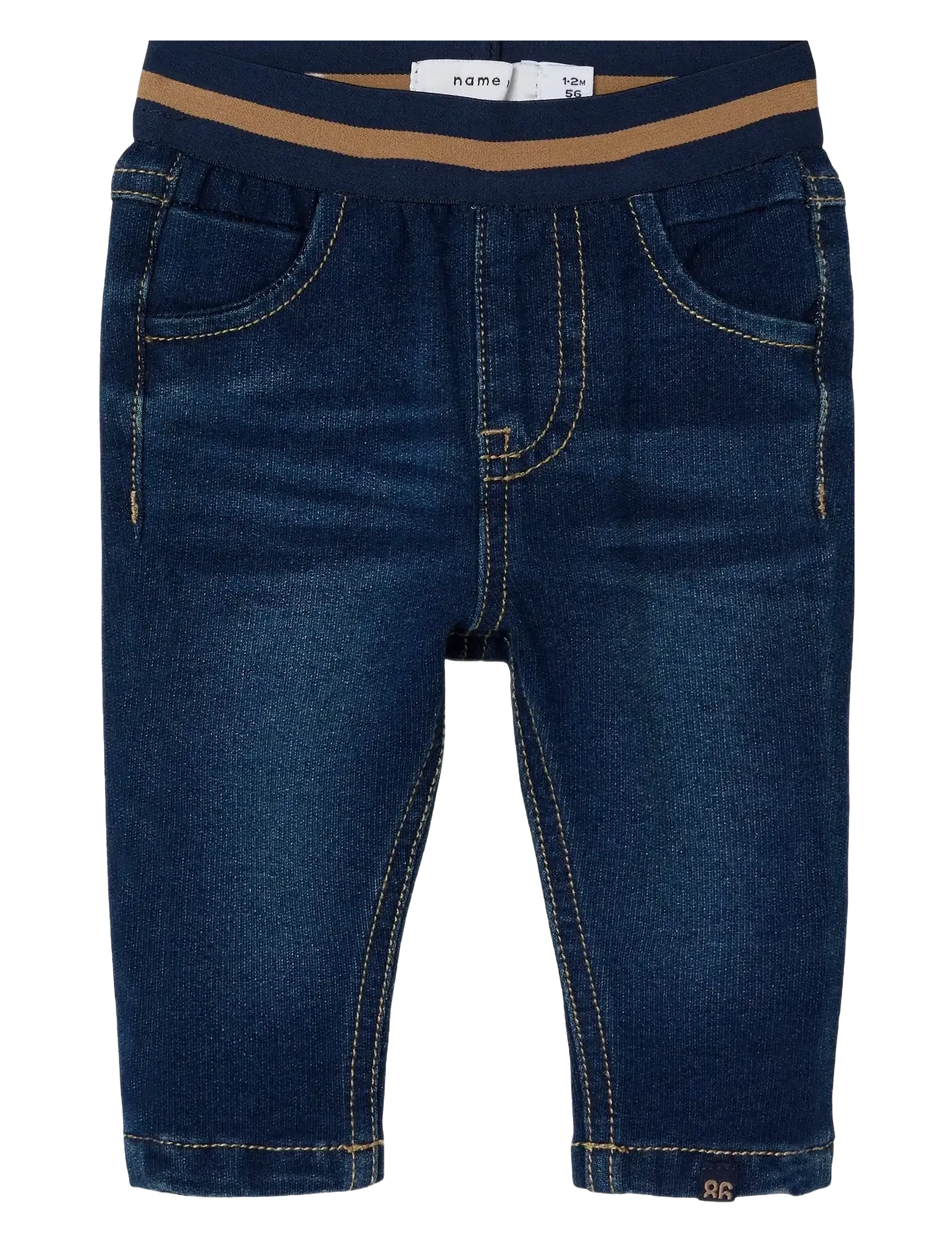 name it NBMSILAS SLIM SWE JEANS 7025-TR NOOS - Underdele - DARK BLUE DENIM / blue