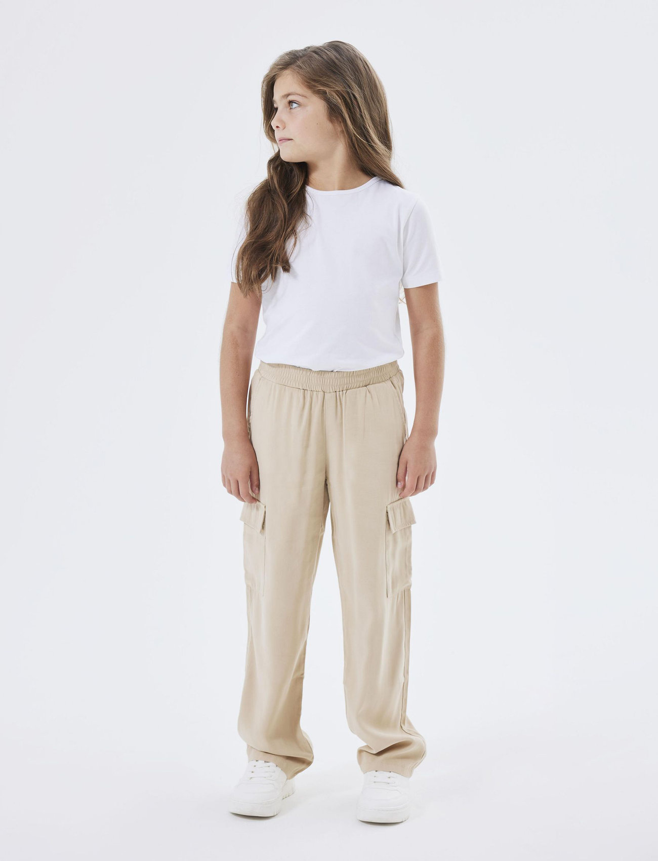 name it - NKFBELLA ST TWI CARGO 8262-BU NOOS - bukser - safari - 0