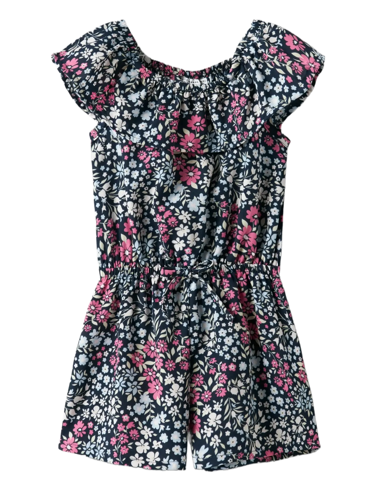 name it Nmfvinaya Ss Playsuit, Børn, Off-Shoulder Playsuit, Sort, Str: 98