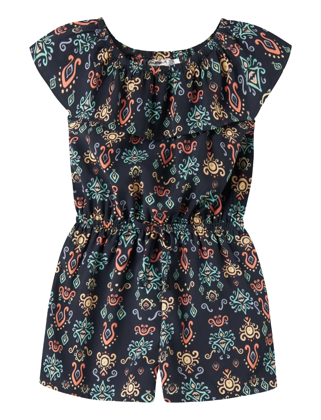 name it Nmfvinaya Ss Playsuit, Børn, Off-Shoulder Playsuit, Navy, Str: 92