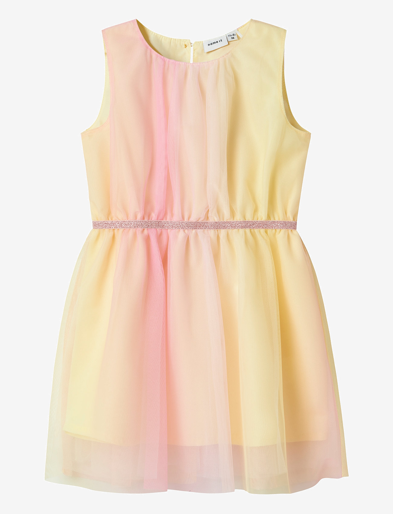 name it - NMFVABOS SPENCER FFD - partykleider - pastel yellow - 0