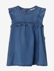 name it - NBFTRINE SS DRESS 5102-HI K - casual jurken zonder mouwen - medium blue denim - 0