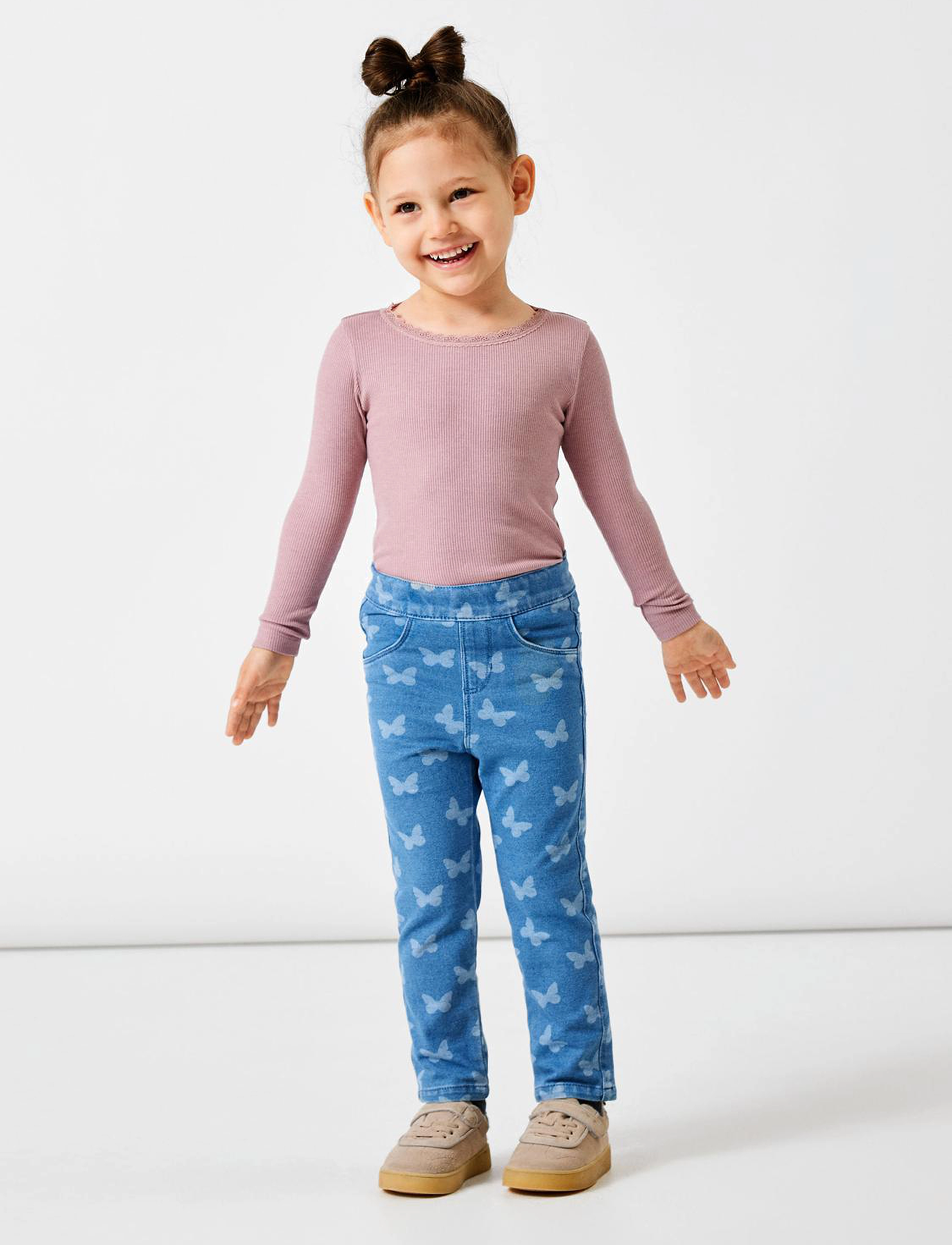 name it - NMFSALLI SLIM DNM LEGGING 2352-VB NOOS - leggings - medium blue denim - 4