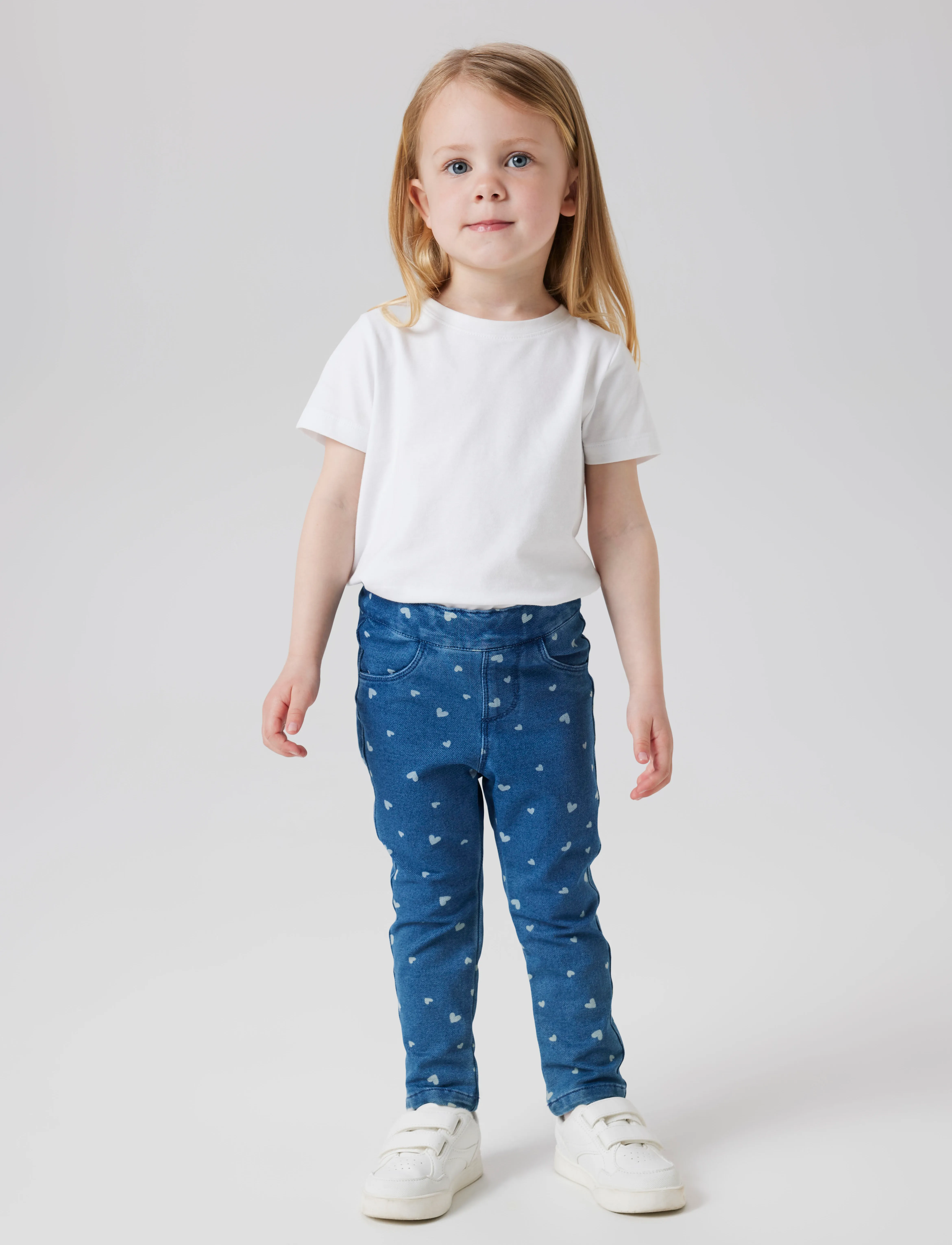 name it Nmfsalli Slim Dnm Legging 2352-Vb Noos, Børn, Printet Jegging, Blå, Str: 110