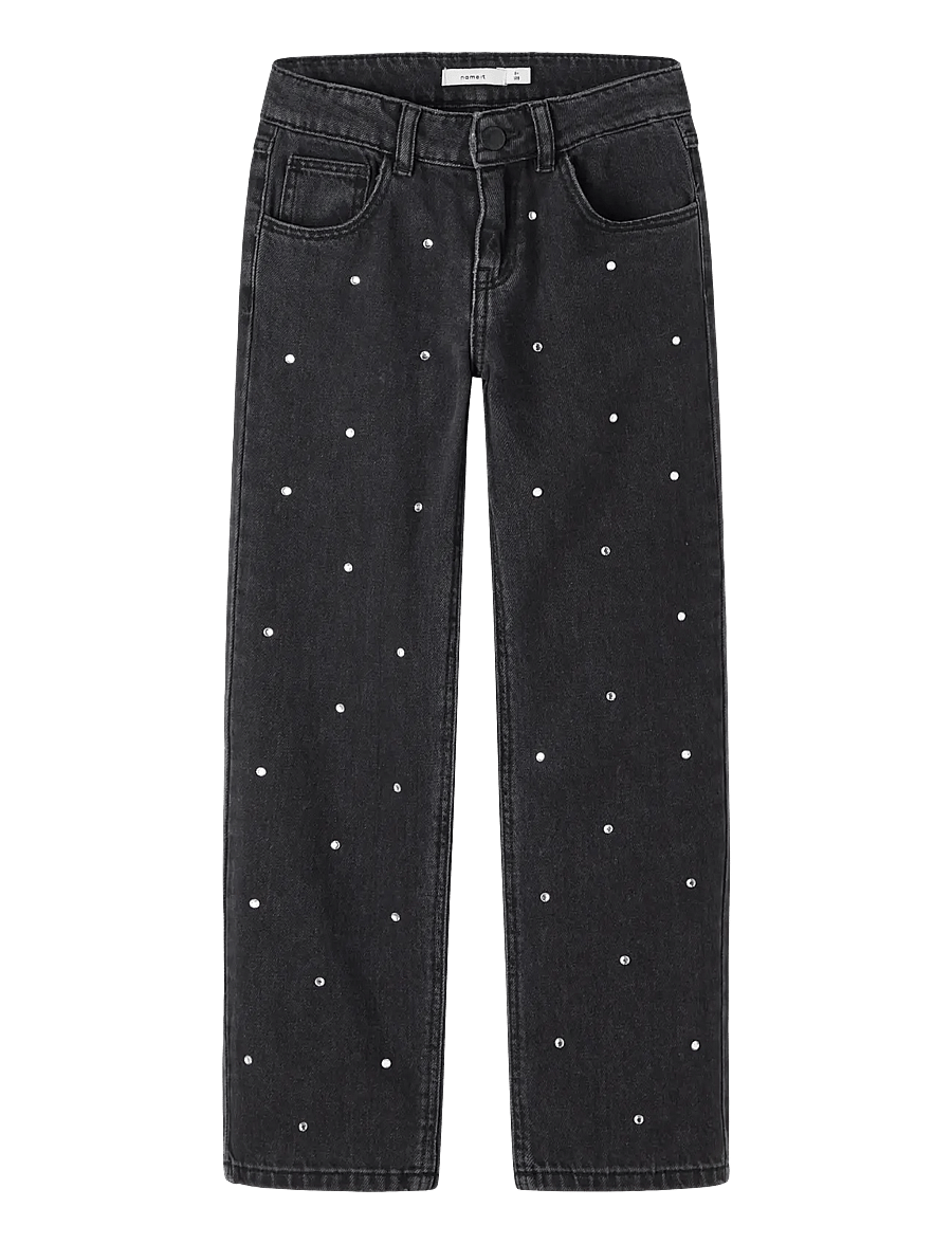 name it - NKFROSE STRAIGH RHINE JEANS 3366-BE NOOS - regular jeans - black - 0