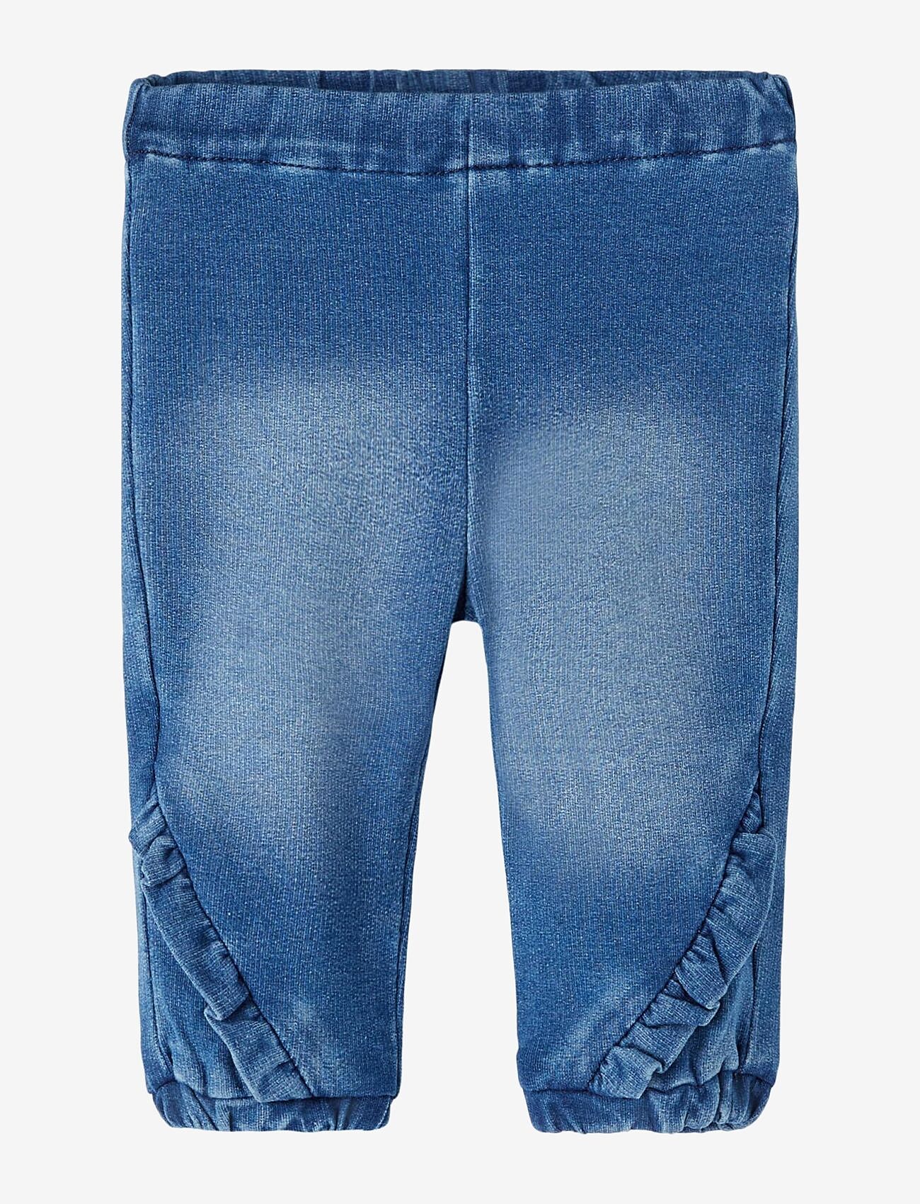 name it - NBFBELLA SHAPED R SWE JEANS 2404-TR NOOS - platėjantys apačioje - medium blue denim - 1