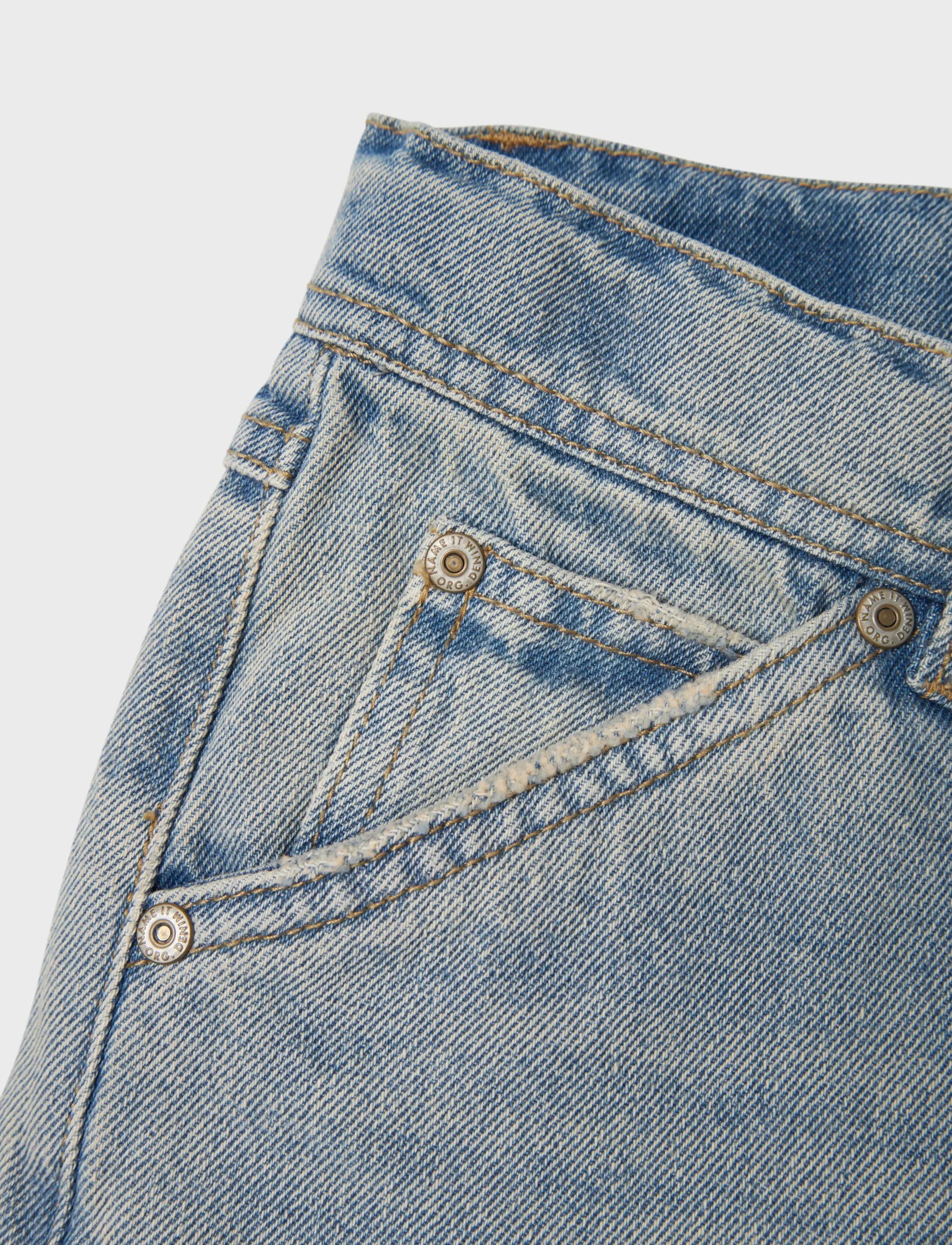 name it - NKMRYAN STRAIGHT JEANS CARP 4525-IM NOOS - loose jeans - vintage light blue denim - 3