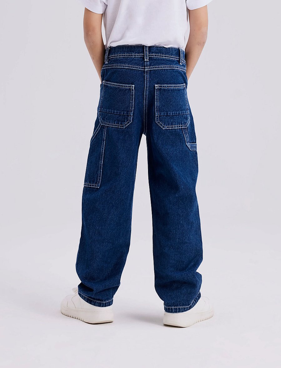 name it - NKMRYAN STRAIGHT JEANS CARP 4525-IM NOOS - loose jeans - dark blue denim - 3