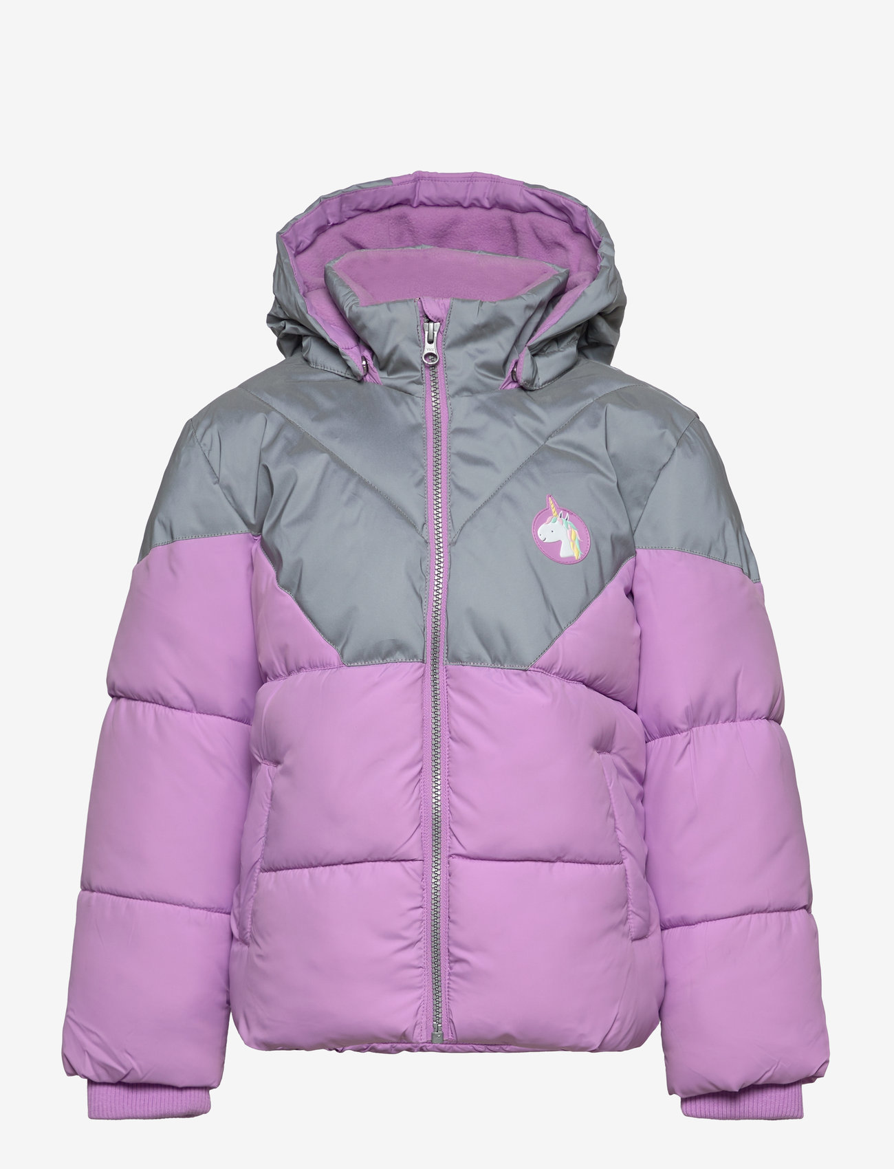 name it - NMFMAREN PUFFER JACKET REFLECTIVE - violet tulle - 0