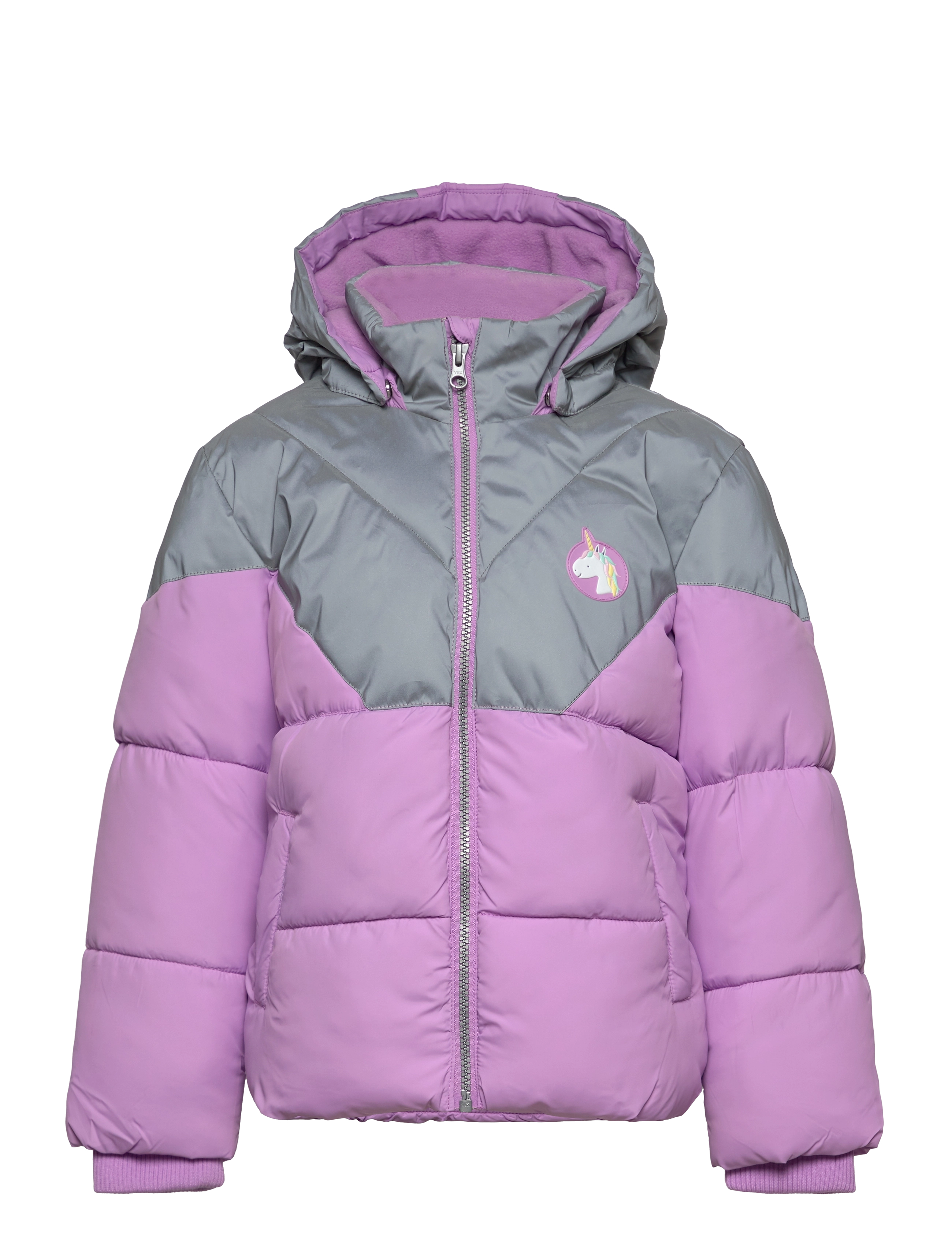 NMFMAREN PUFFER JACKET REFLECTIVE - VIOLET TULLE
