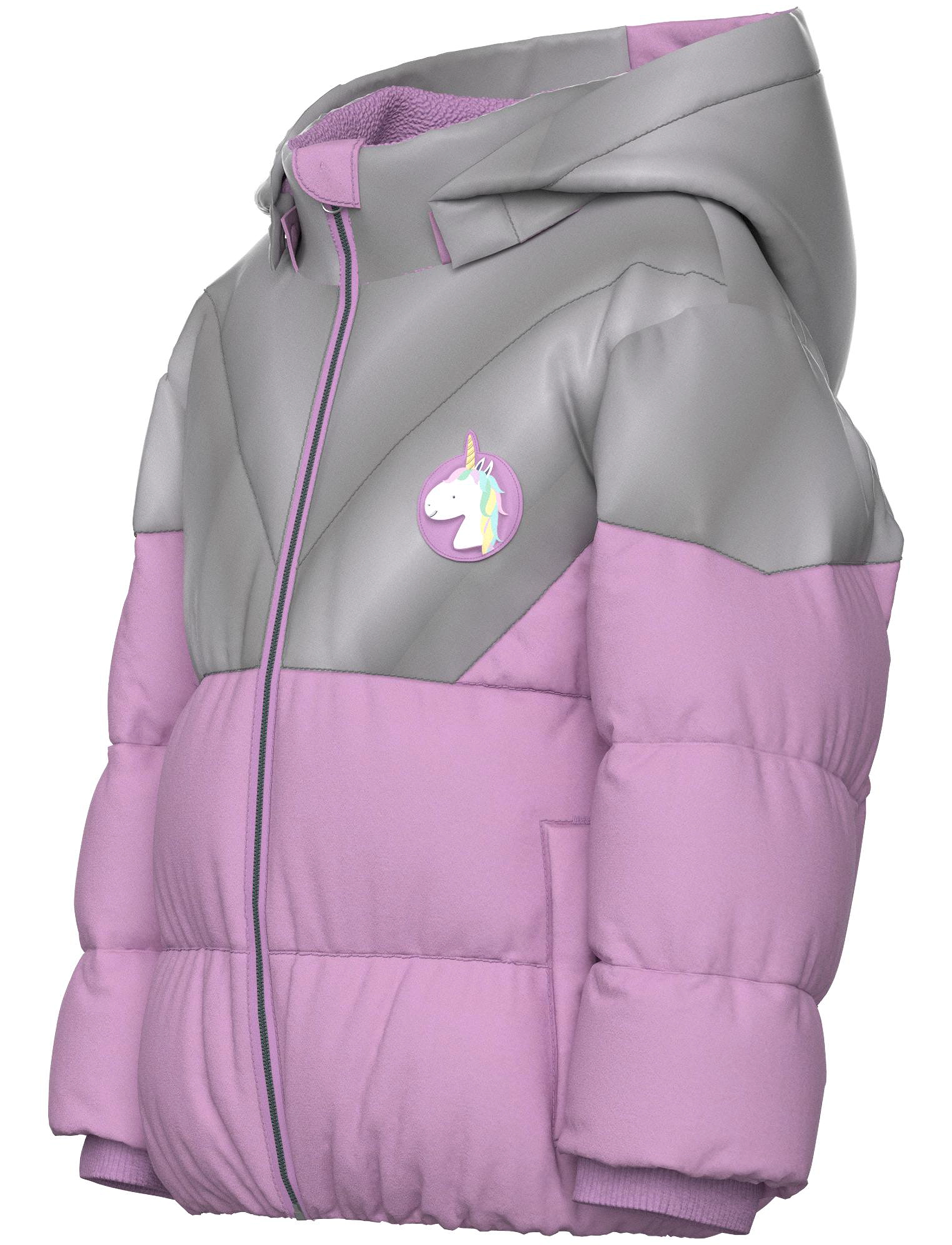 name it - NMFMAREN PUFFER JACKET REFLECTIVE - violet tulle - 2