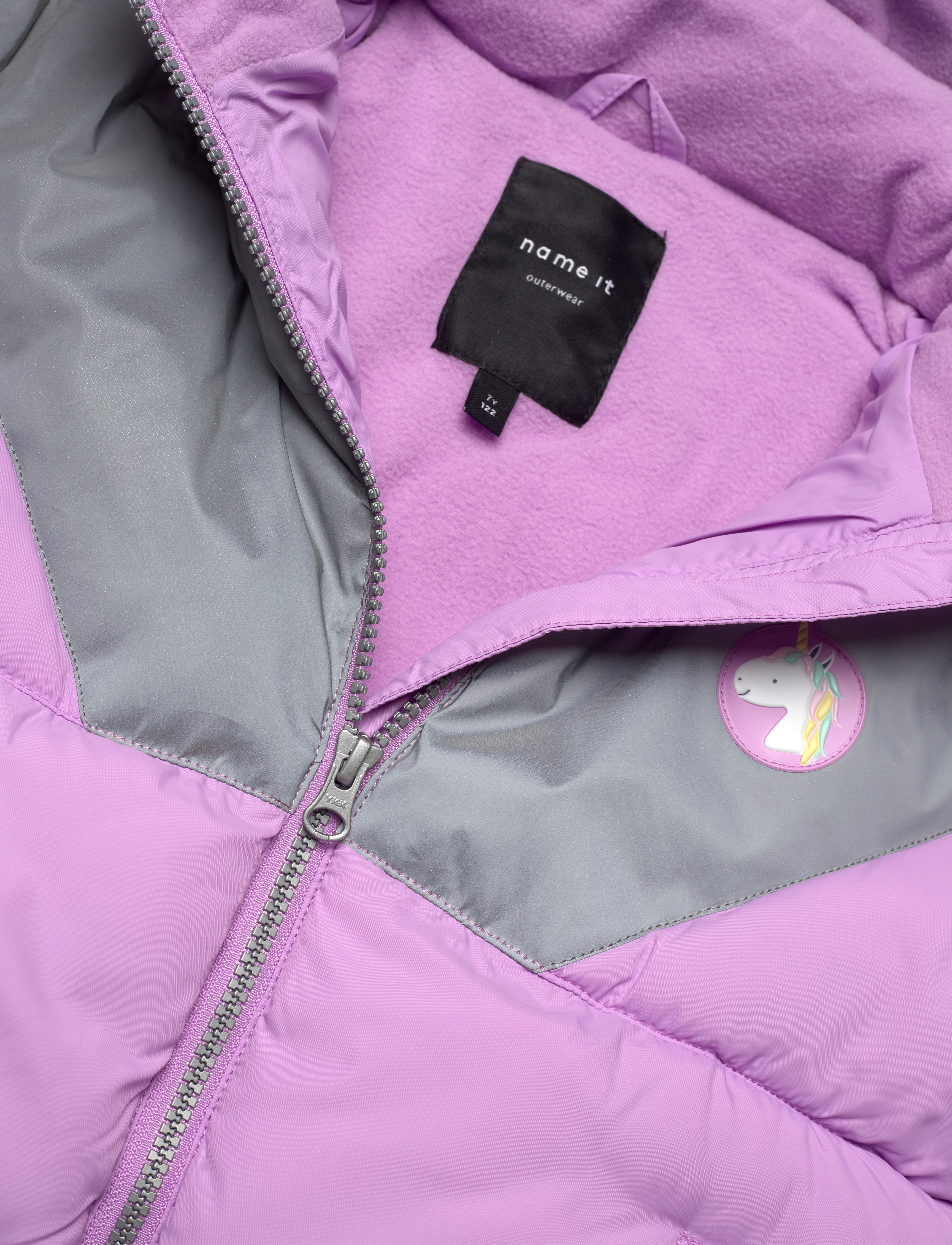 name it - NMFMAREN PUFFER JACKET REFLECTIVE - violet tulle - 5