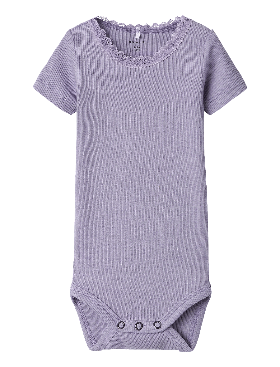 name it - NBFKAB SS BODY NOOS - bodies à manches courtes - heirloom lilac - 0