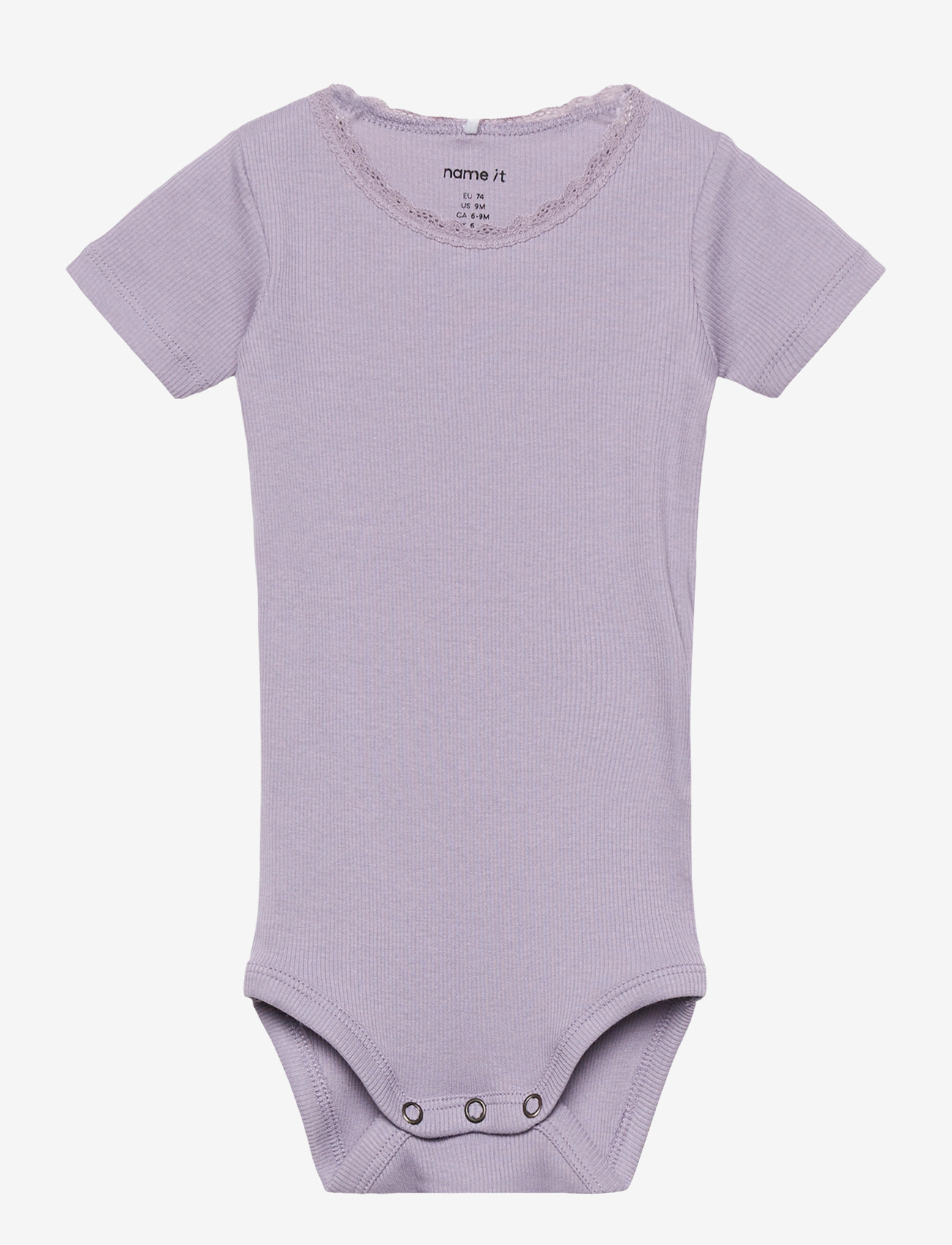 name it - NBFKAB SS BODY NOOS - kortærmede bodyer - lavender gray - 0