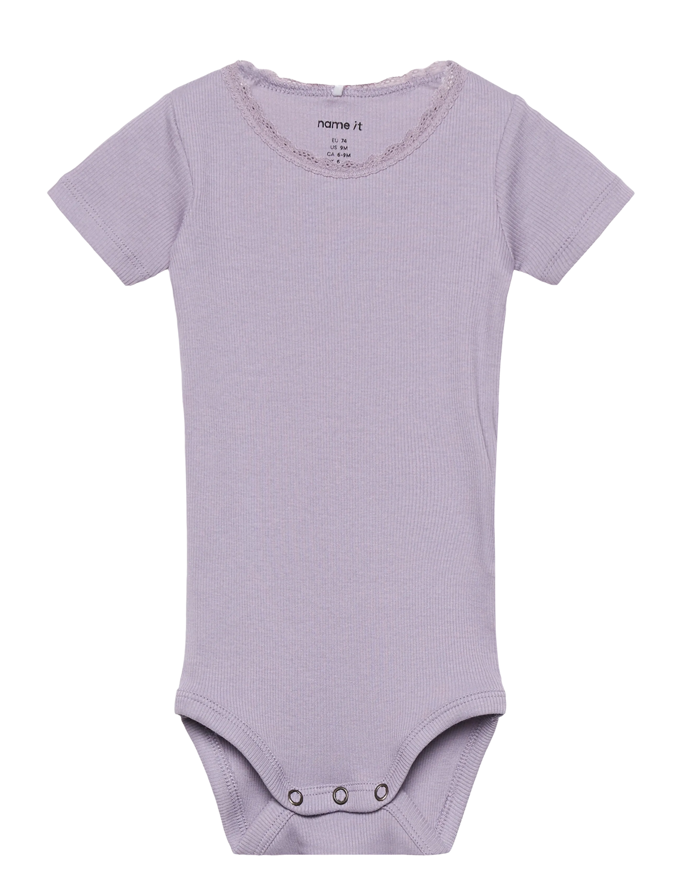 name it - NBFKAB SS BODY NOOS - kurzärmelige bodys - lavender gray - 0
