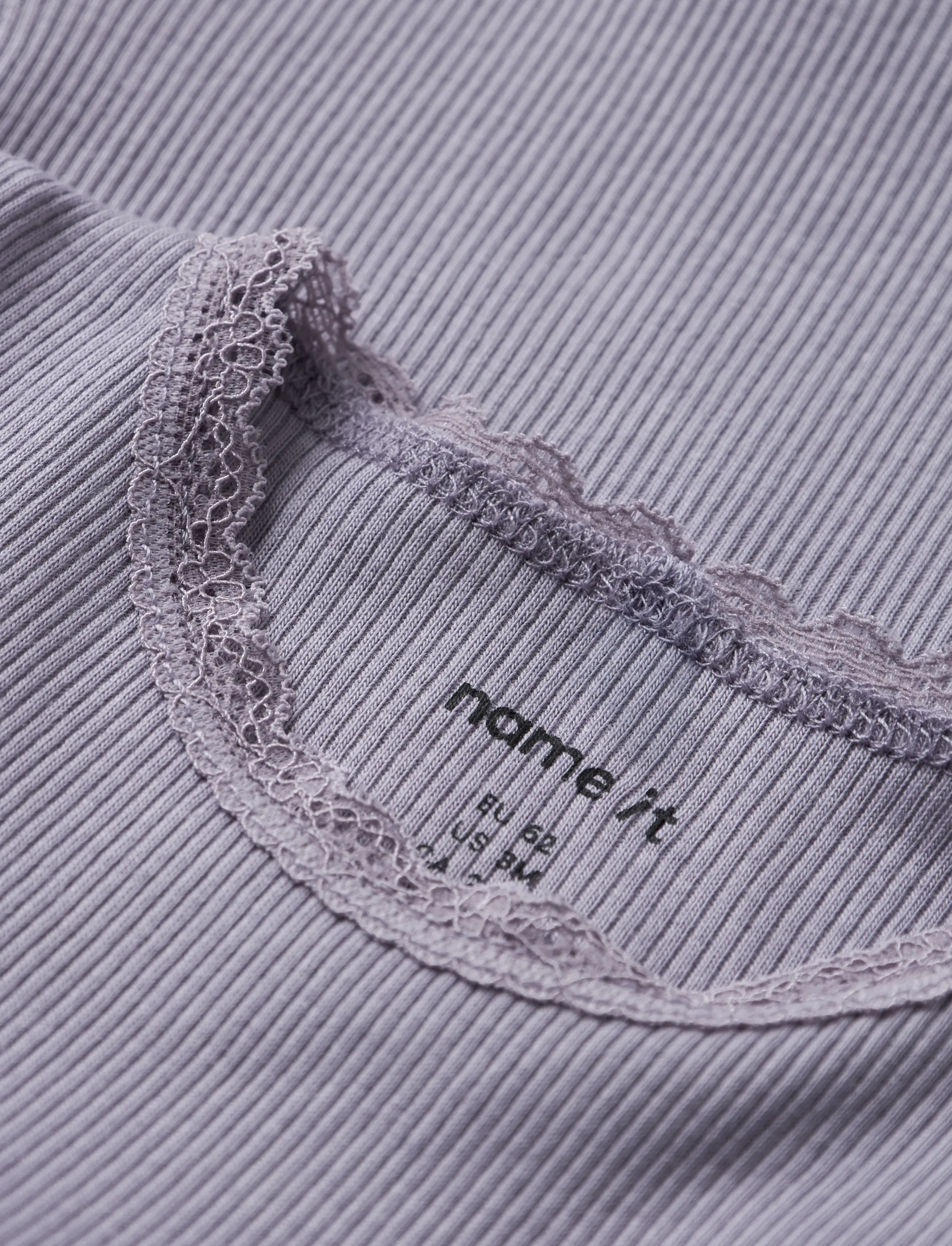 name it - NBFKAB SS BODY NOOS - kurzärmelige bodys - lavender gray - 2