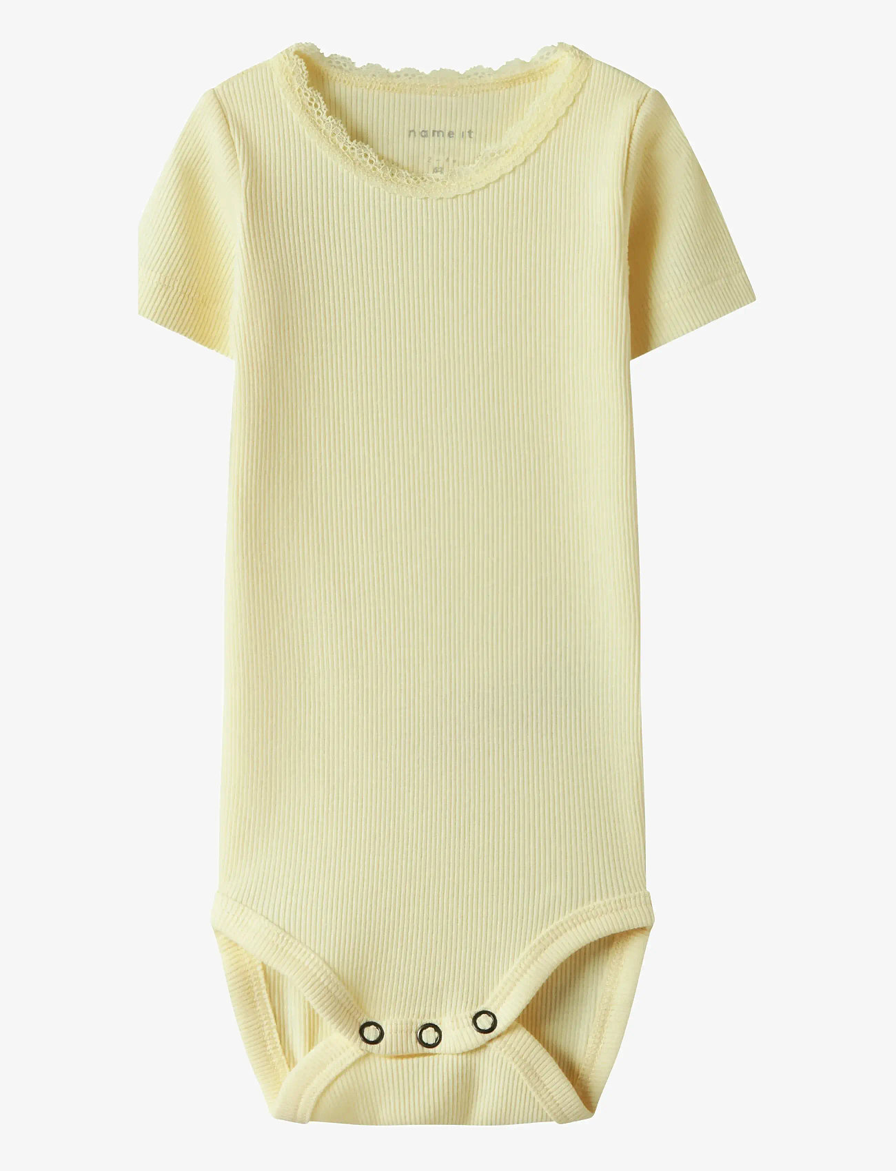 name it - NBFKAB SS BODY NOOS - short-sleeved bodies - pastel yellow - 0