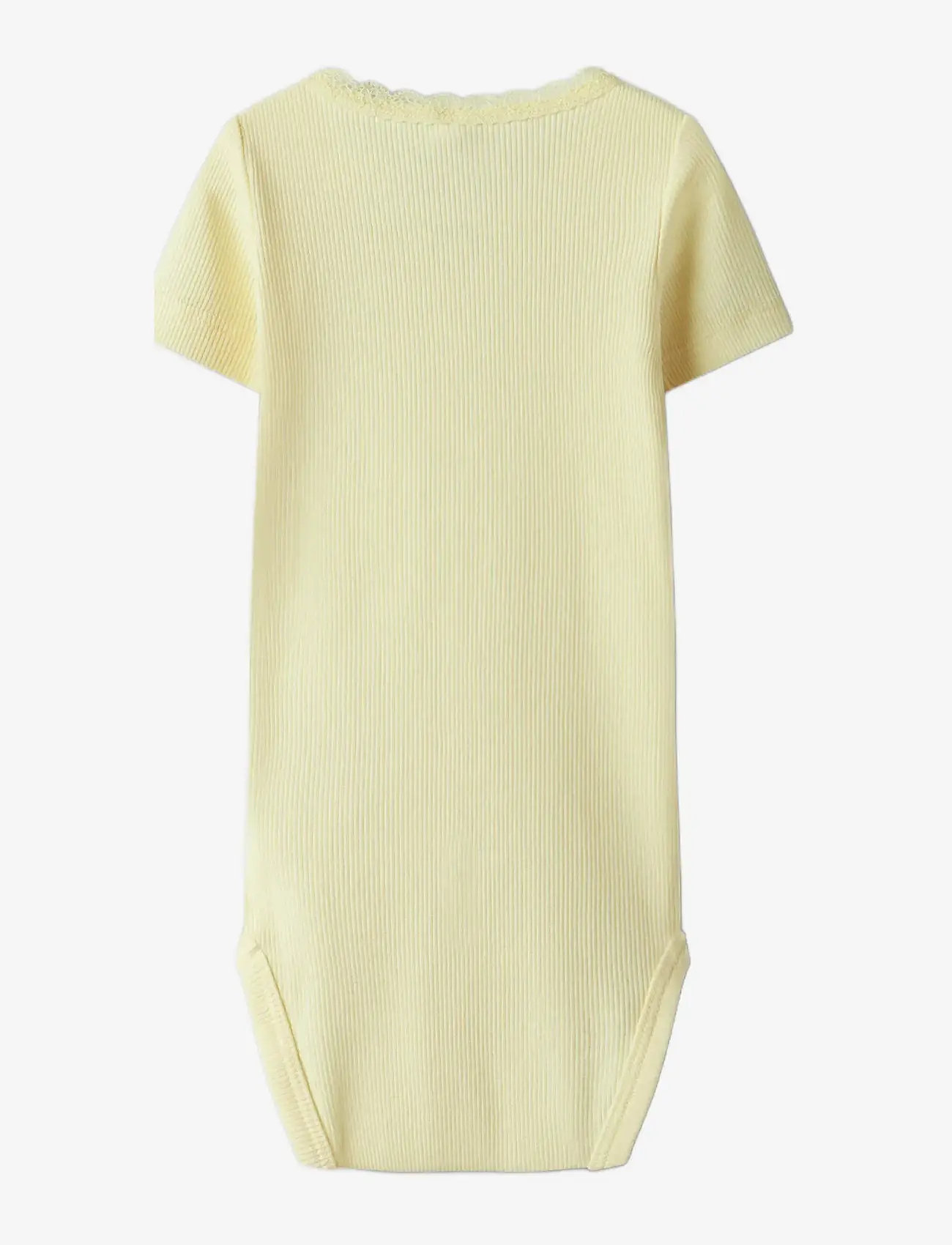 name it - NBFKAB SS BODY NOOS - short-sleeved bodies - pastel yellow - 1