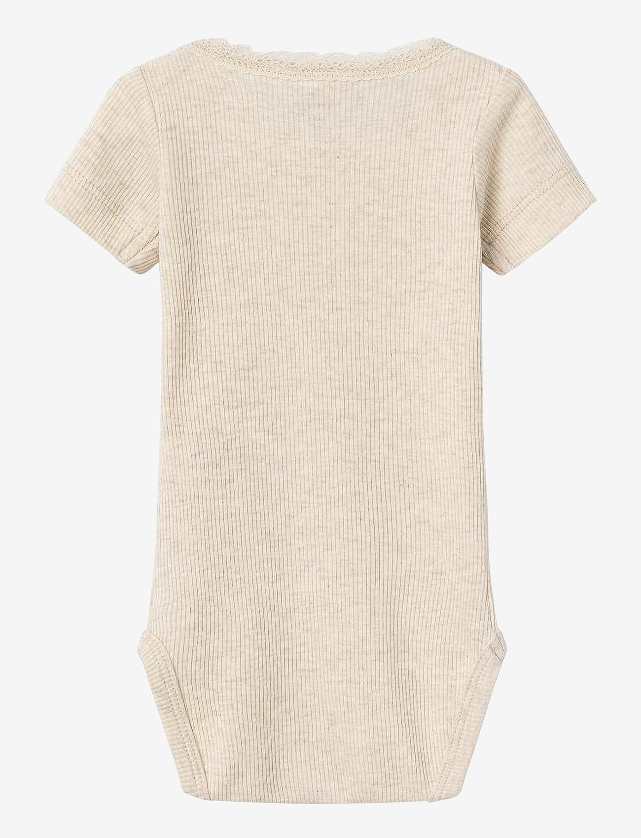name it - NBFKAB SS BODY NOOS - kurzärmelige bodys - peyote melange - 1