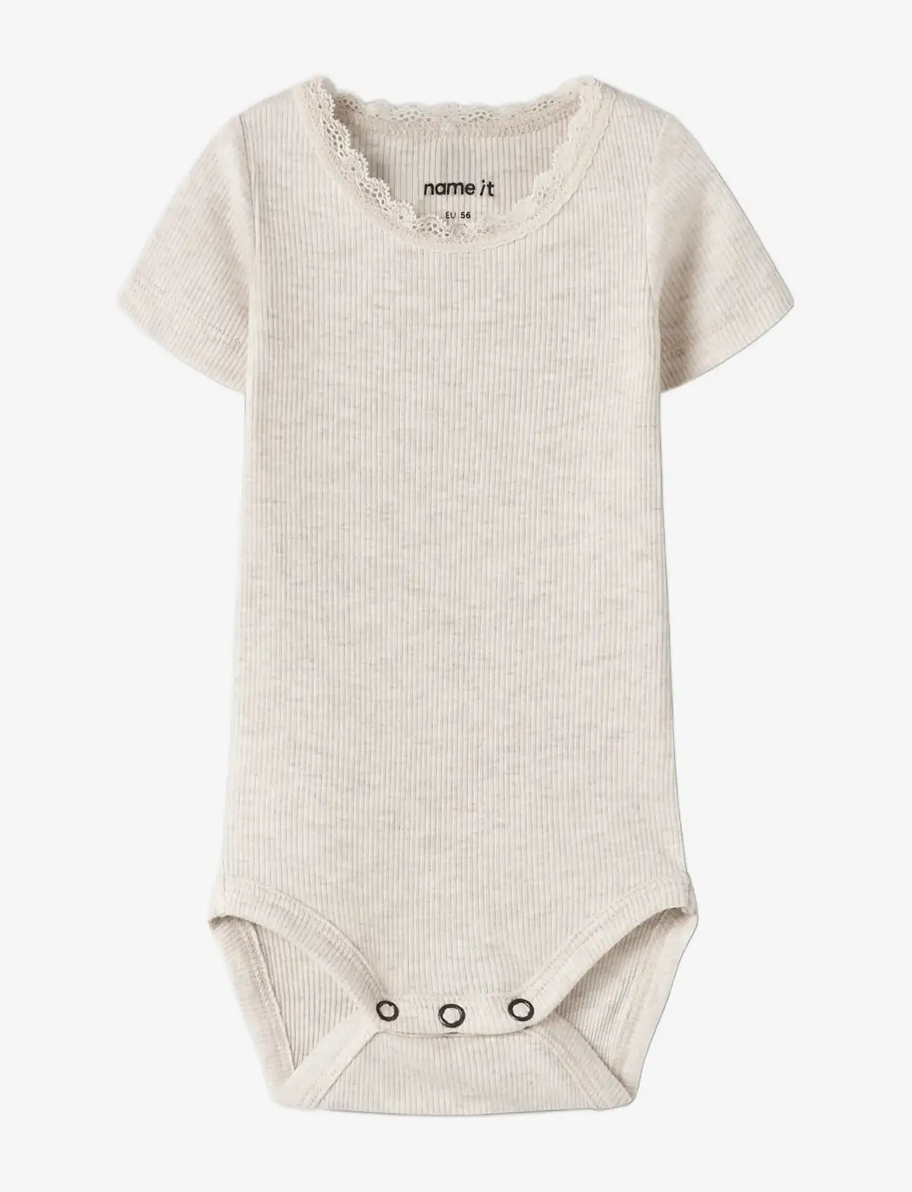 name it - NBFKAB SS BODY NOOS - lühikeste varrukatega bodid - peyote melange - 2