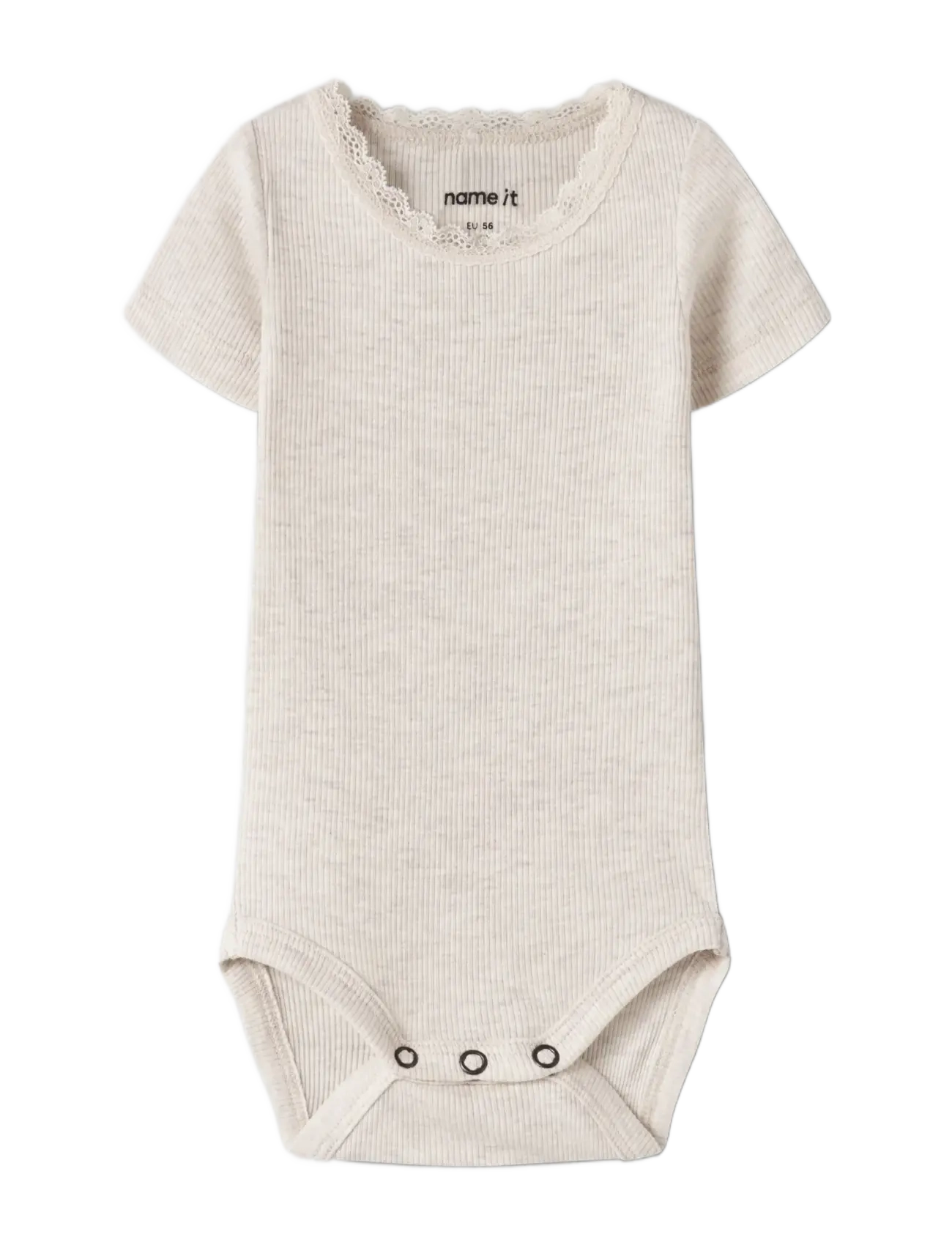 name it - NBFKAB SS BODY NOOS - kortärmade bodies - peyote melange - 2