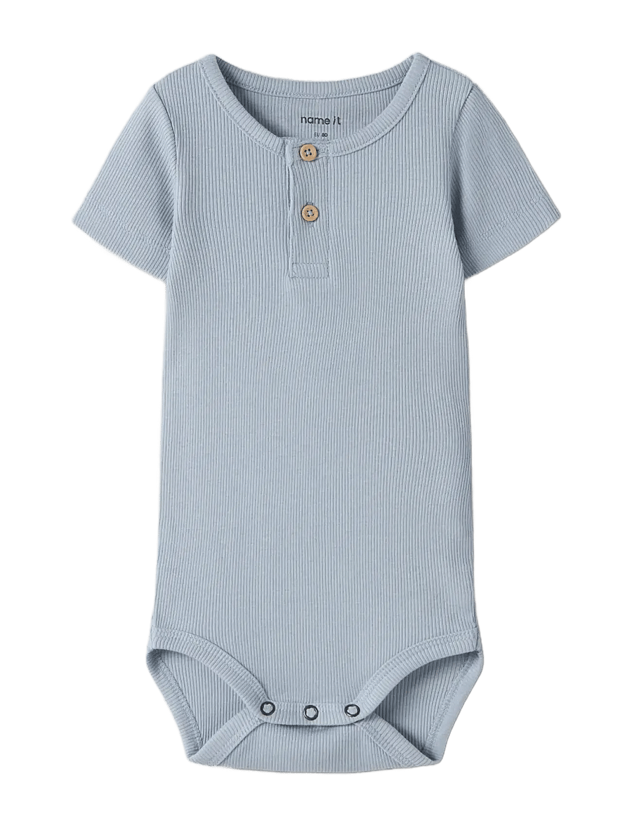 name it - NBMKAB SS BODY NOOS - kurzärmelige bodys - blue fog - 2