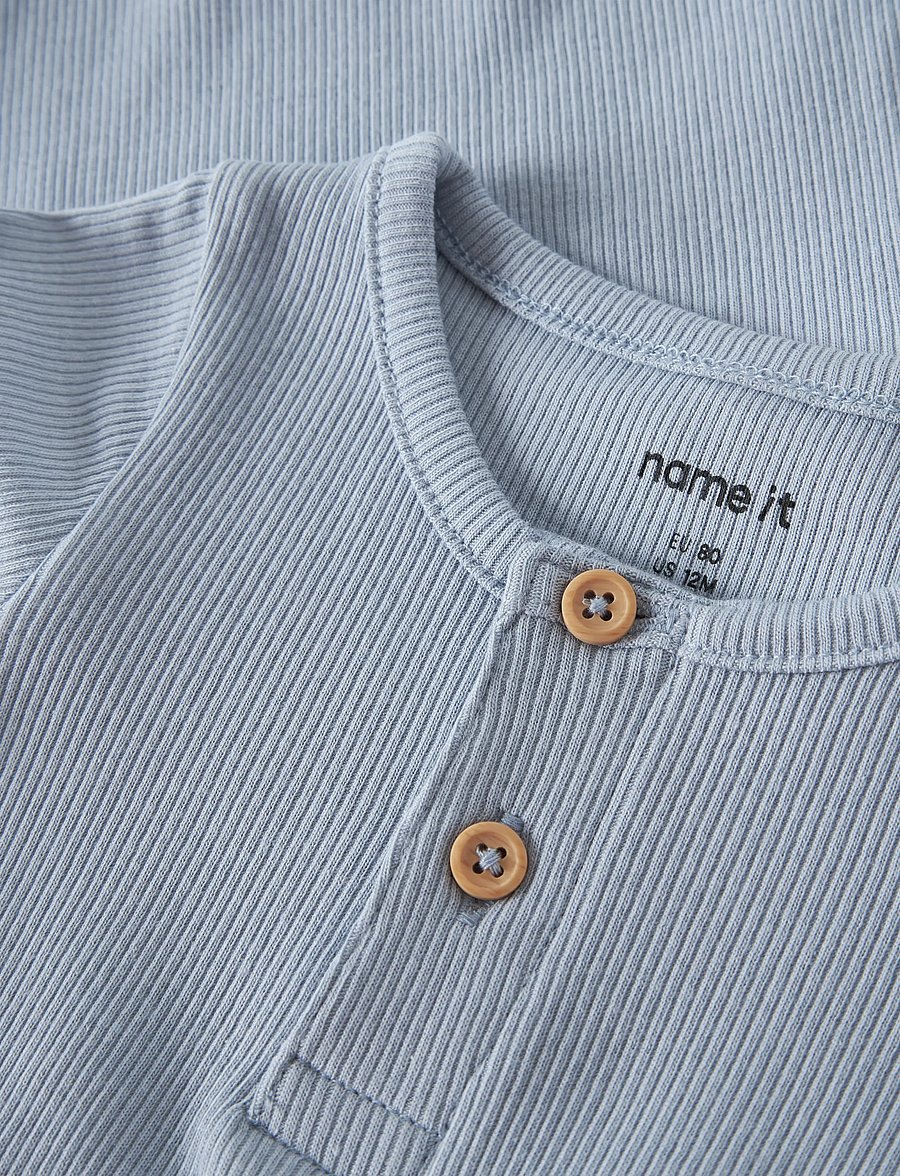 name it - NBMKAB SS BODY NOOS - kurzärmelige bodys - blue fog - 3