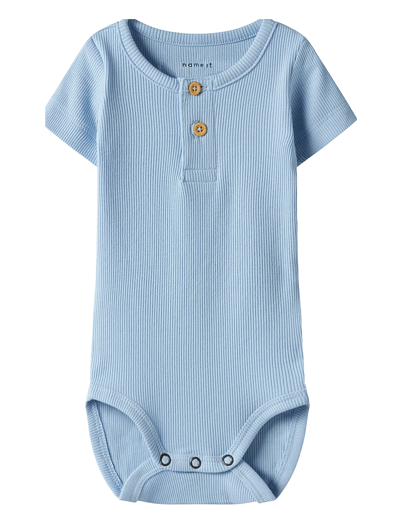 name it - NBMKAB SS BODY NOOS - kurzärmelige bodys - chambray blue - 1