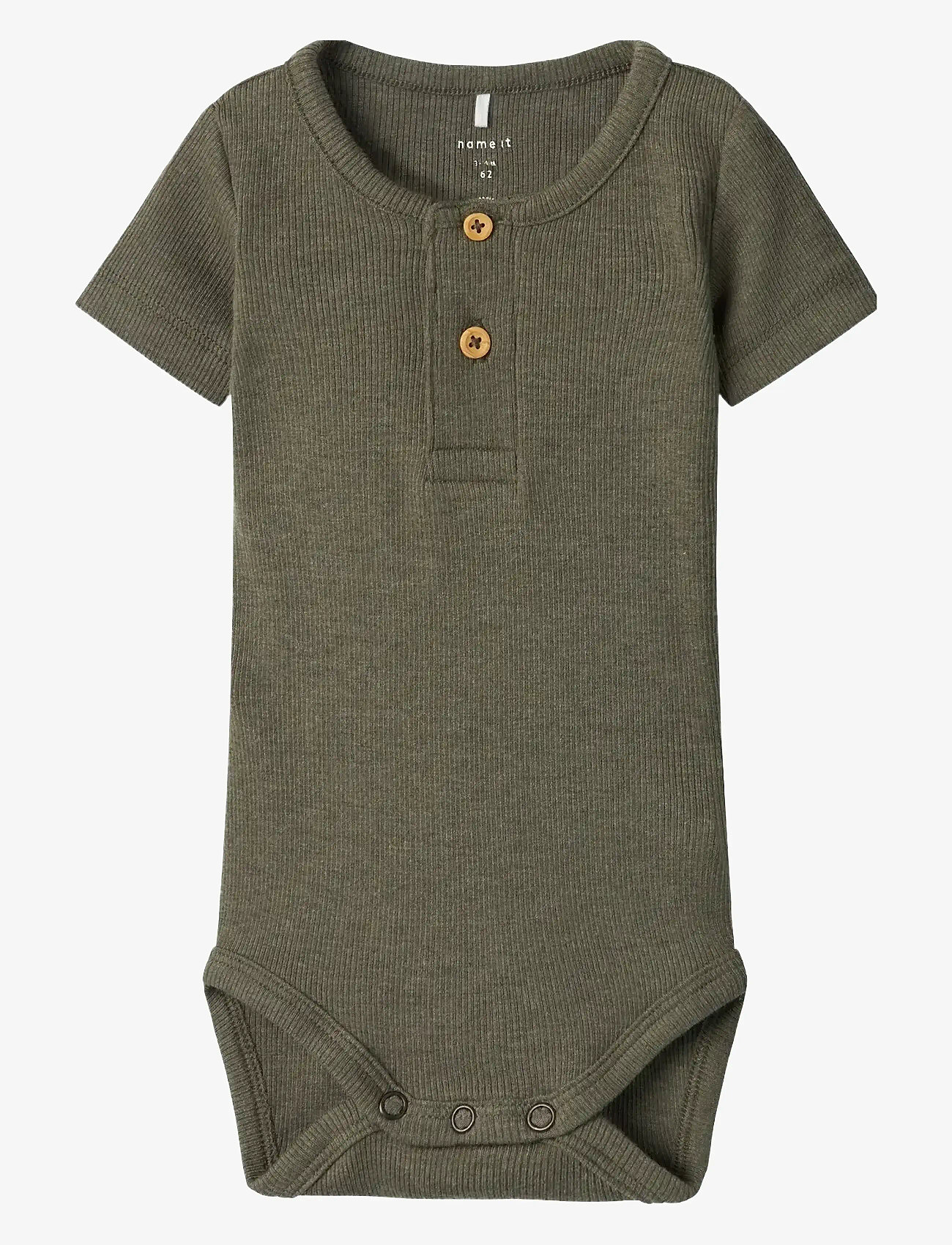 name it - NBMKAB SS BODY NOOS - kortärmade bodies - dusty olive - 0