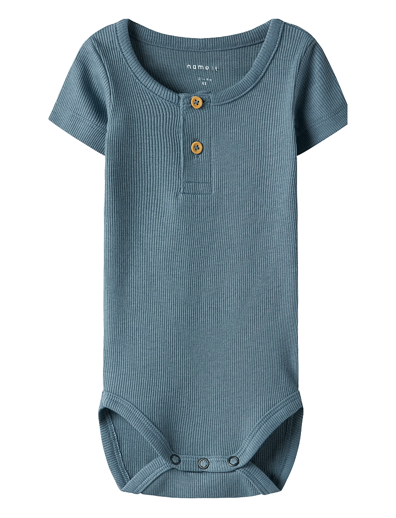 name it - NBMKAB SS BODY NOOS - kurzärmelige bodys - spring lake - 0