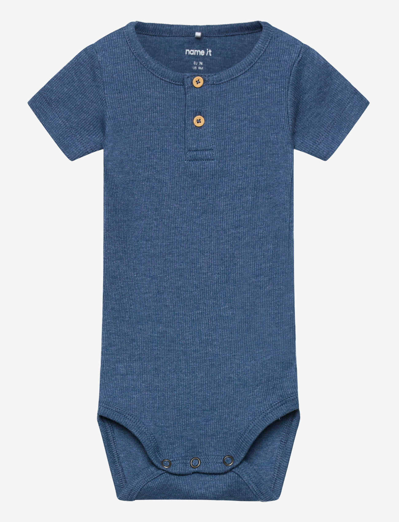 name it - NBMKAB SS BODY NOOS - kortærmede bodyer - vintage indigo - 0