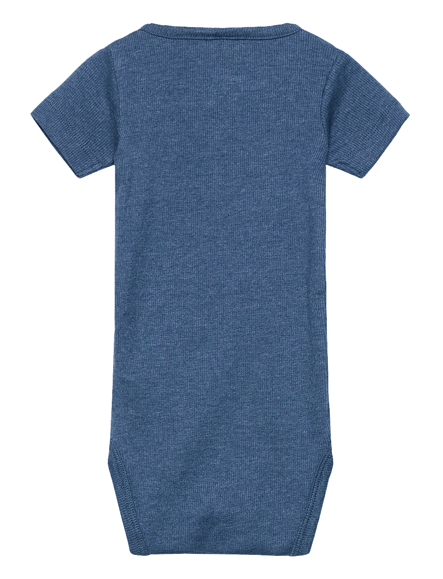 name it - NBMKAB SS BODY NOOS - kurzärmelige bodys - vintage indigo - 1