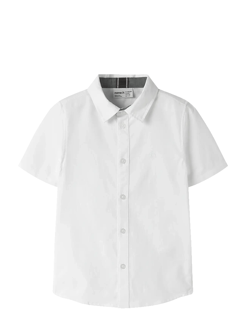 name it - NKMNEWSA SS SHIRT NOOS - kauluspaidat - bright white - 0