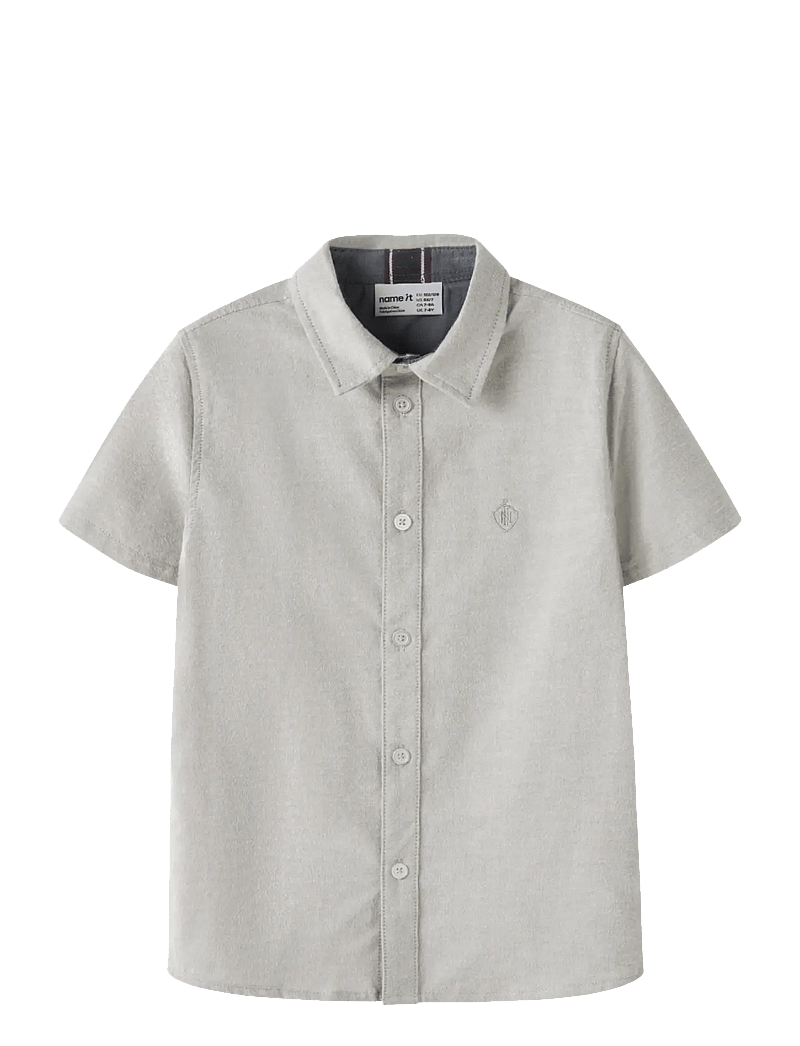 name it - NKMNEWSA SS SHIRT NOOS - kortærmede skjorter - shadow - 0