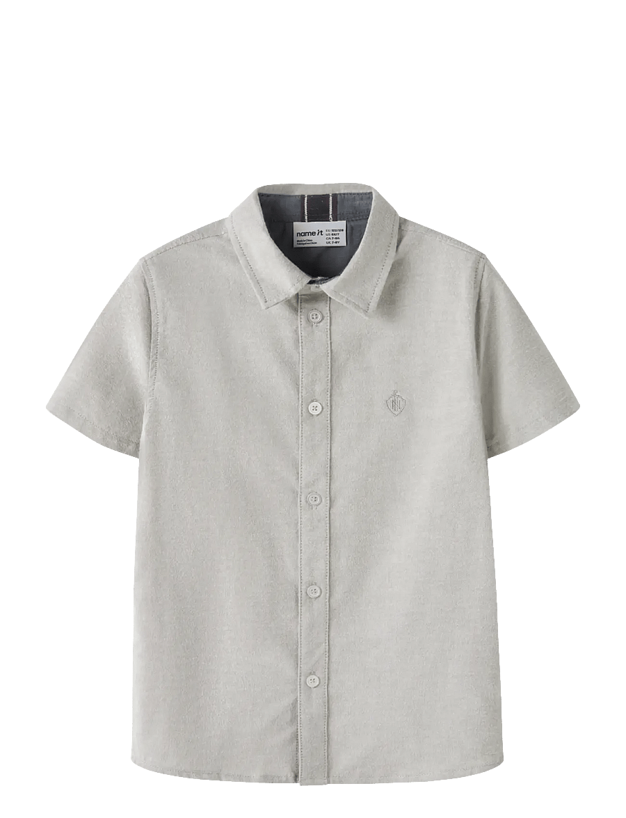 name it - NKMNEWSA SS SHIRT NOOS - kortærmede skjorter - shadow - 0
