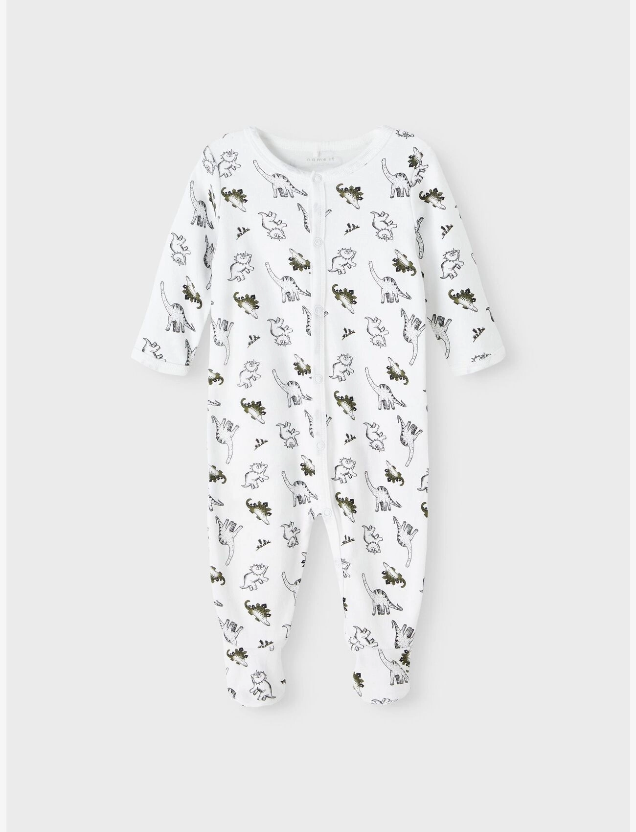 name it - NBMNIGHTSUIT W/F DINO NOOS - bright white - 2