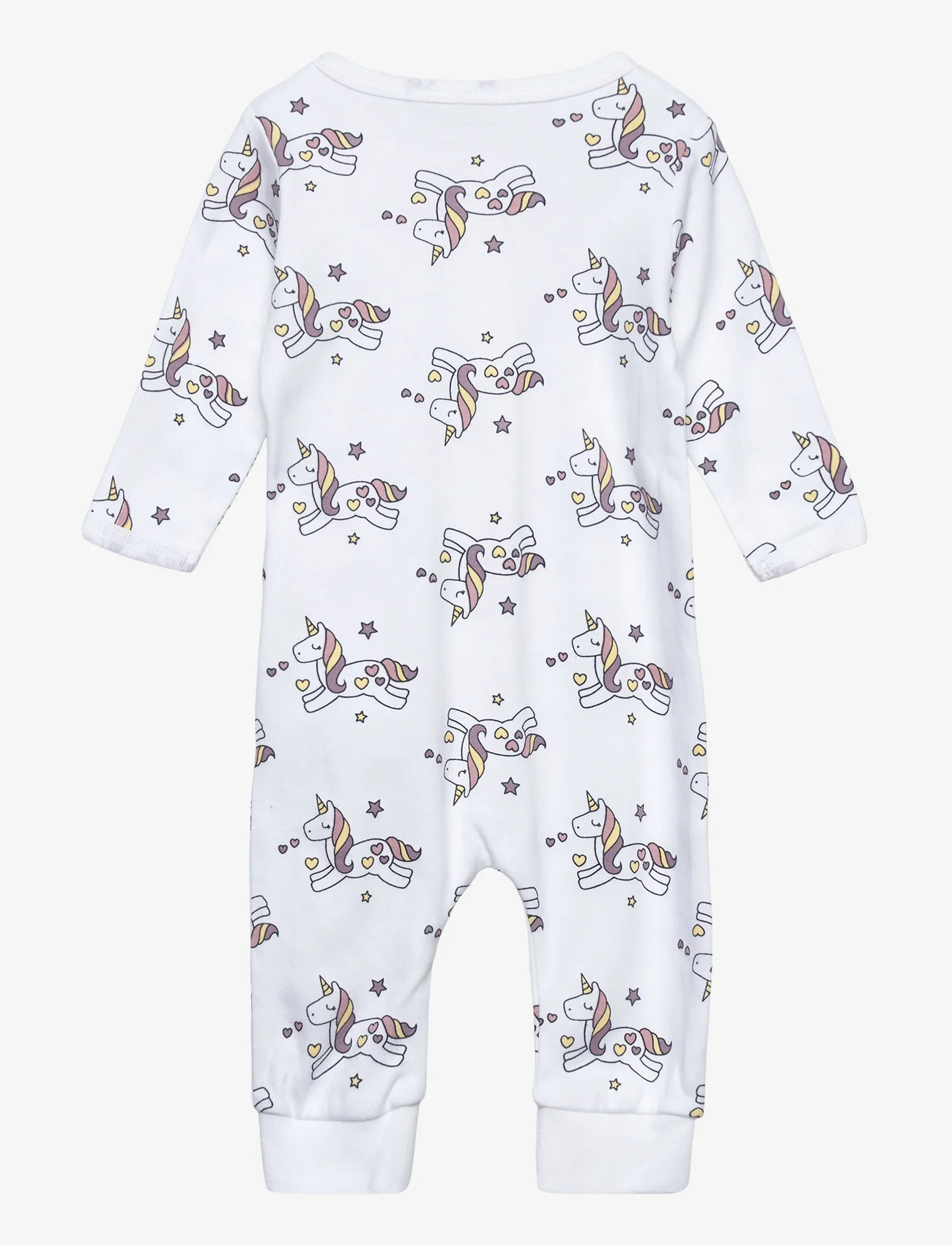 name it - NBFNIGHTSUIT ZIP UNICORN NOOS - sovedresser - bright white - 1