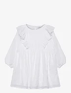 NMFFORRA LS DRESS - BRIGHT WHITE