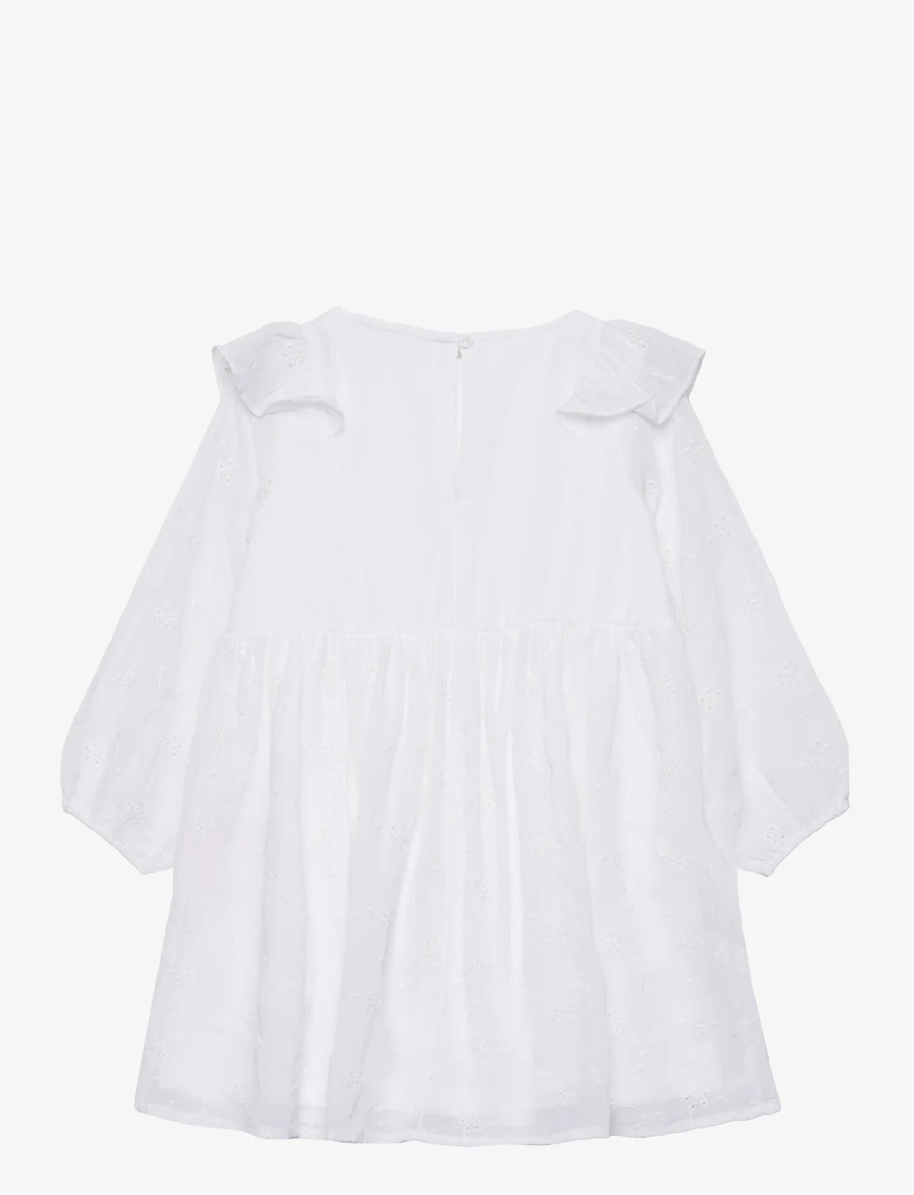 name it - NMFFORRA LS DRESS - long-sleeved casual dresses - bright white - 1