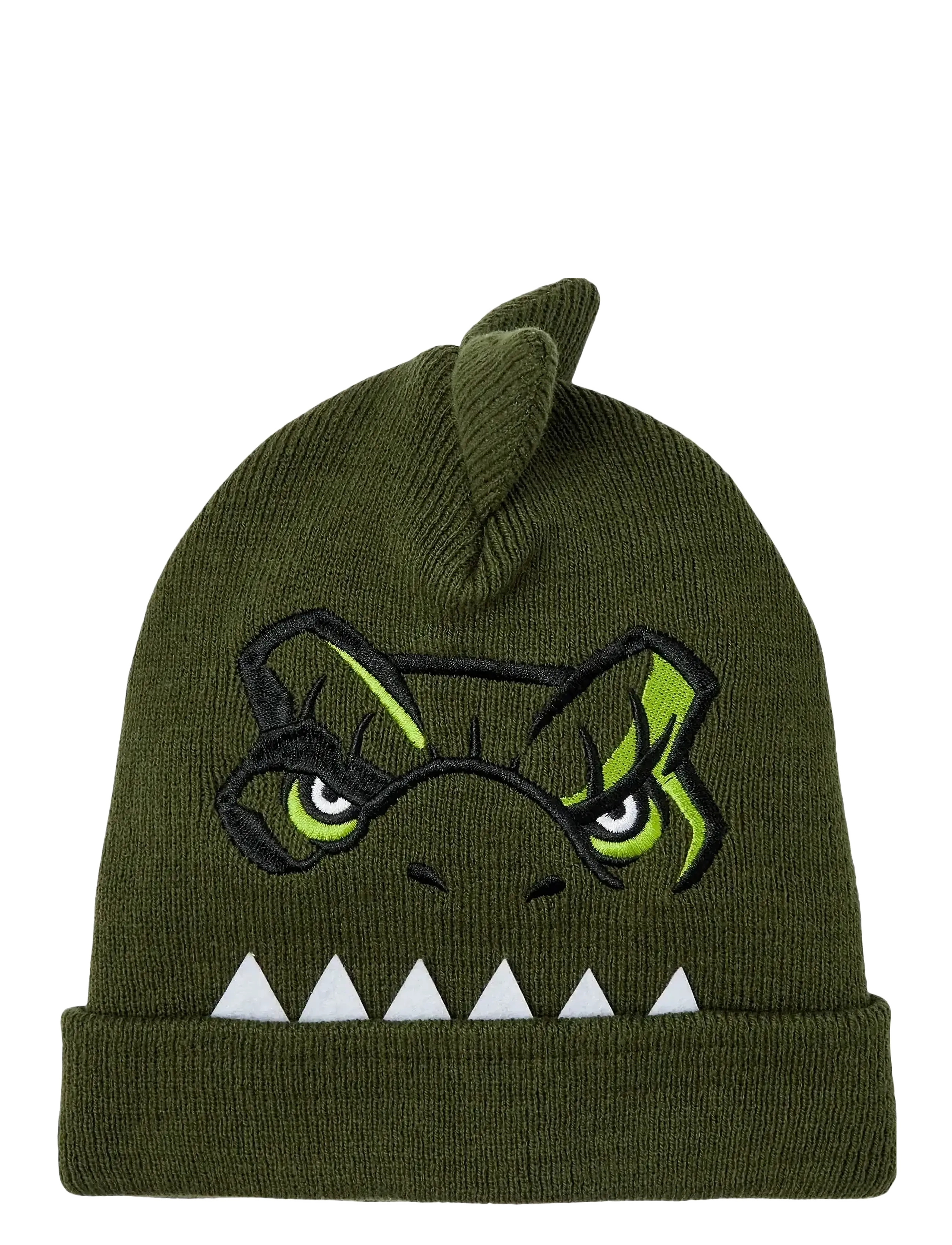 name it Nmmjovanni Jurassic Knit Hat Vde, 46/47, Hats, Khakigrün - Beanie, Kinder