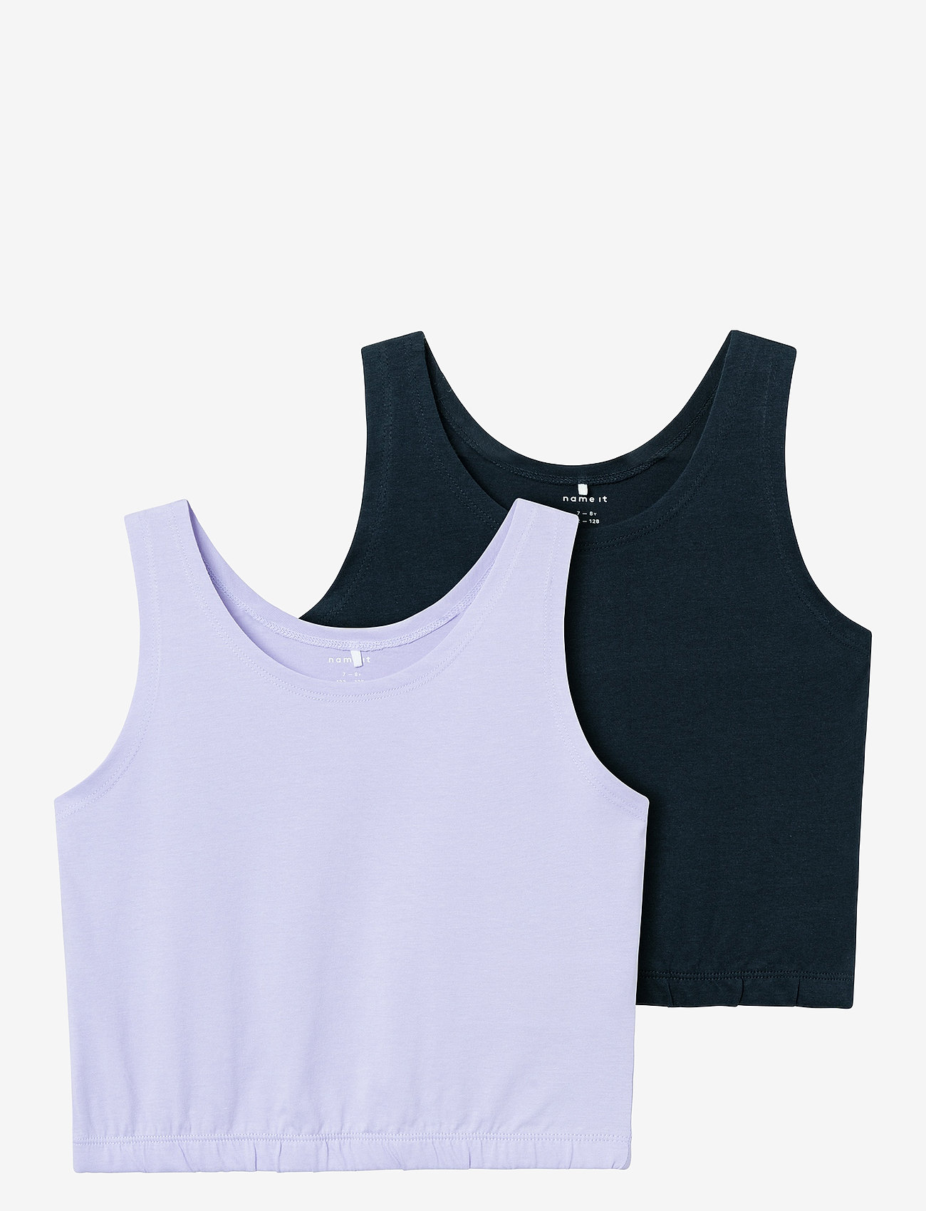 name it - NKFDANIELA CROPPED TANK TOP 2P - dark sapphire - 0