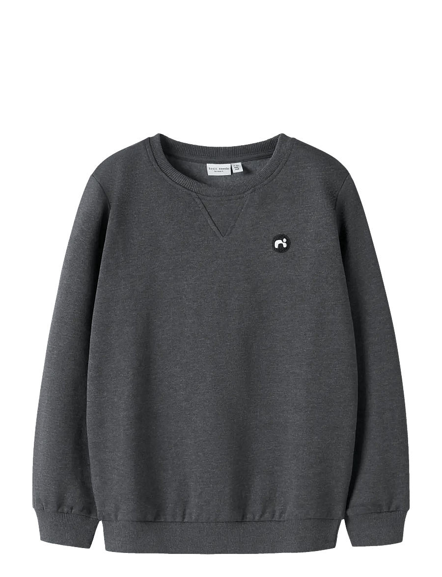 name it - NKMVIMO LS SWEAT BRU NOOS - dressipluusid - dark grey melange - 0