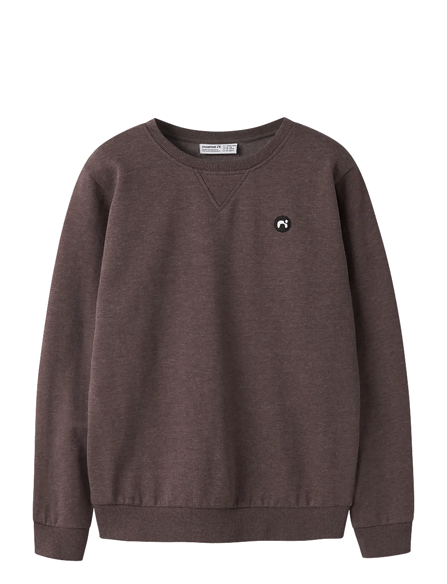 name it - NKMVIMO LS SWEAT BRU NOOS - sweatshirts - french roast - 0