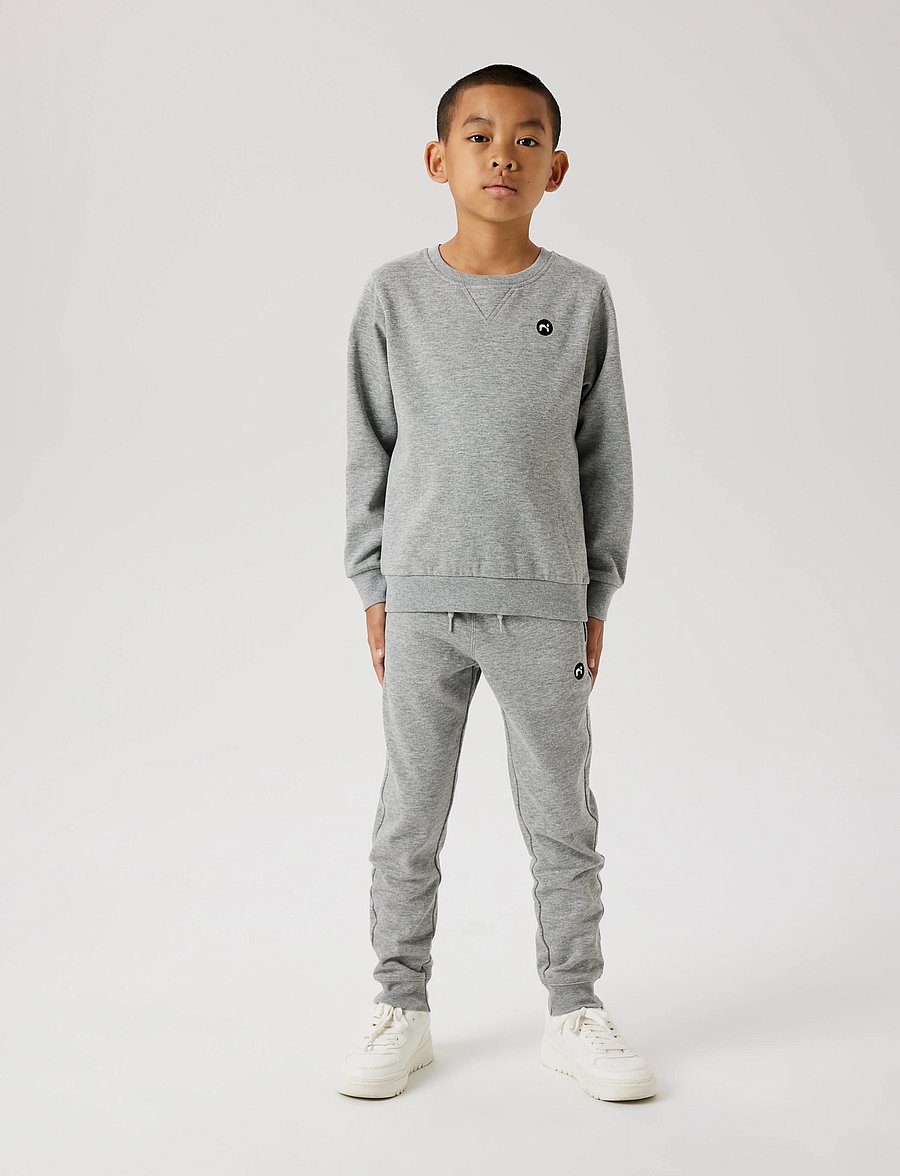 name it - NKMVIMO LS SWEAT BRU NOOS - sweatshirts - grey melange - 3