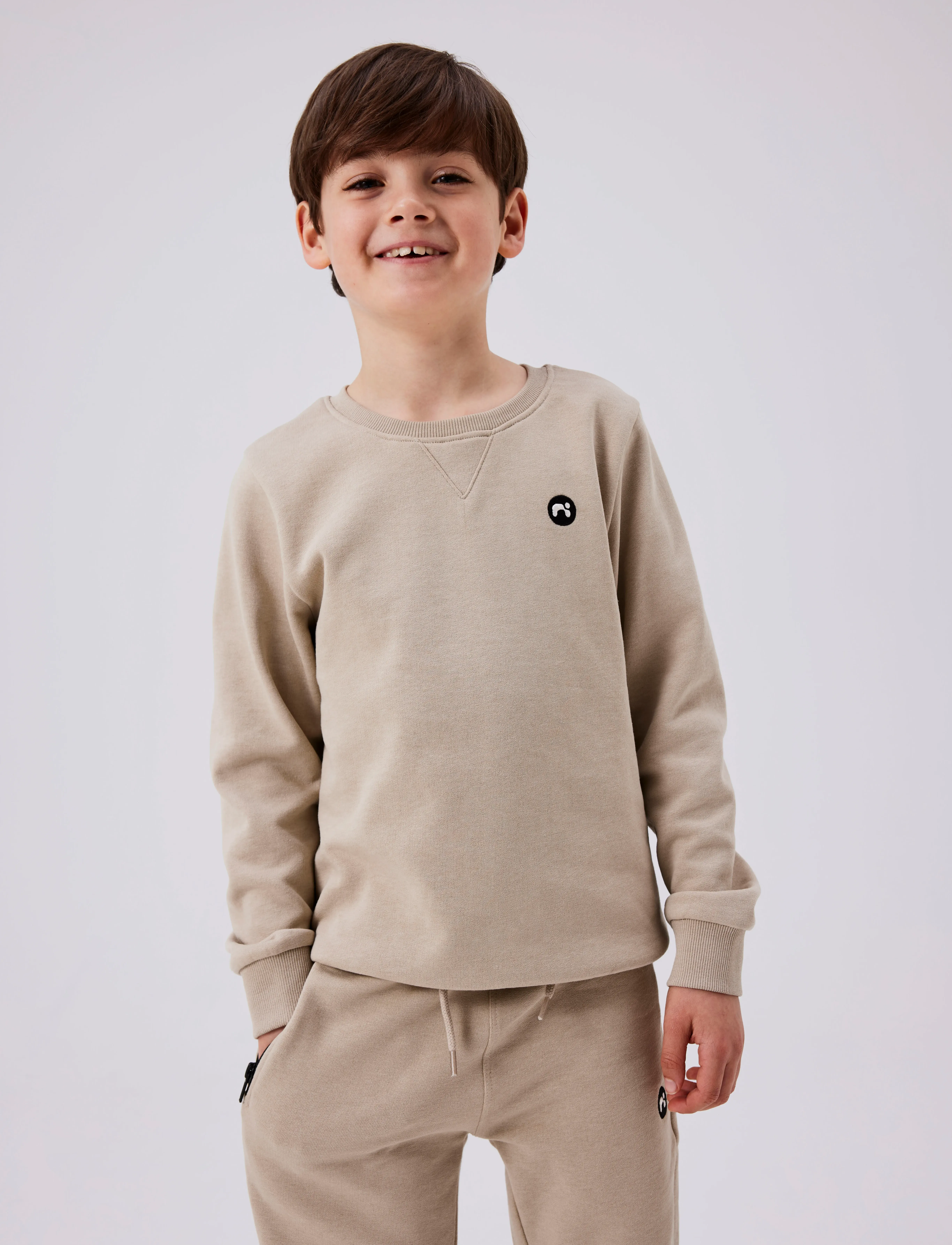 name it NKMVIMO LS SWEAT BRU NOOS - Sweatshirts - PURE CASHMERE / beige