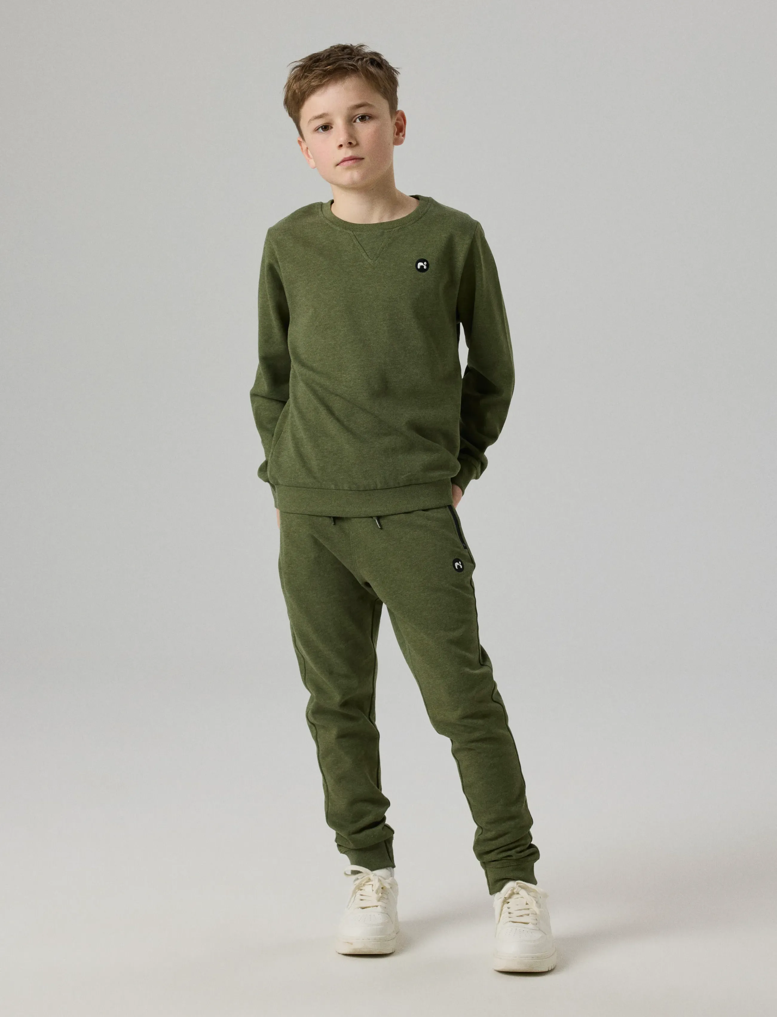 name it - NKMVIMO LS SWEAT BRU NOOS - sweatshirts - rifle green - 4