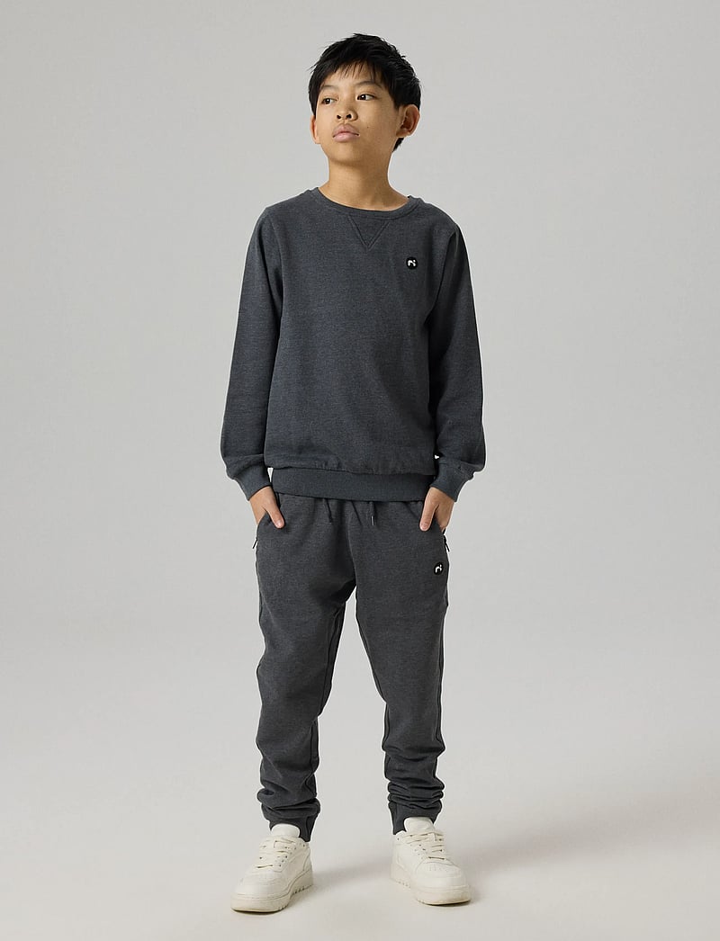 name it - NKMVIMO SWE PANT BRU NOOS - jogginghosen - dark grey melange - 5