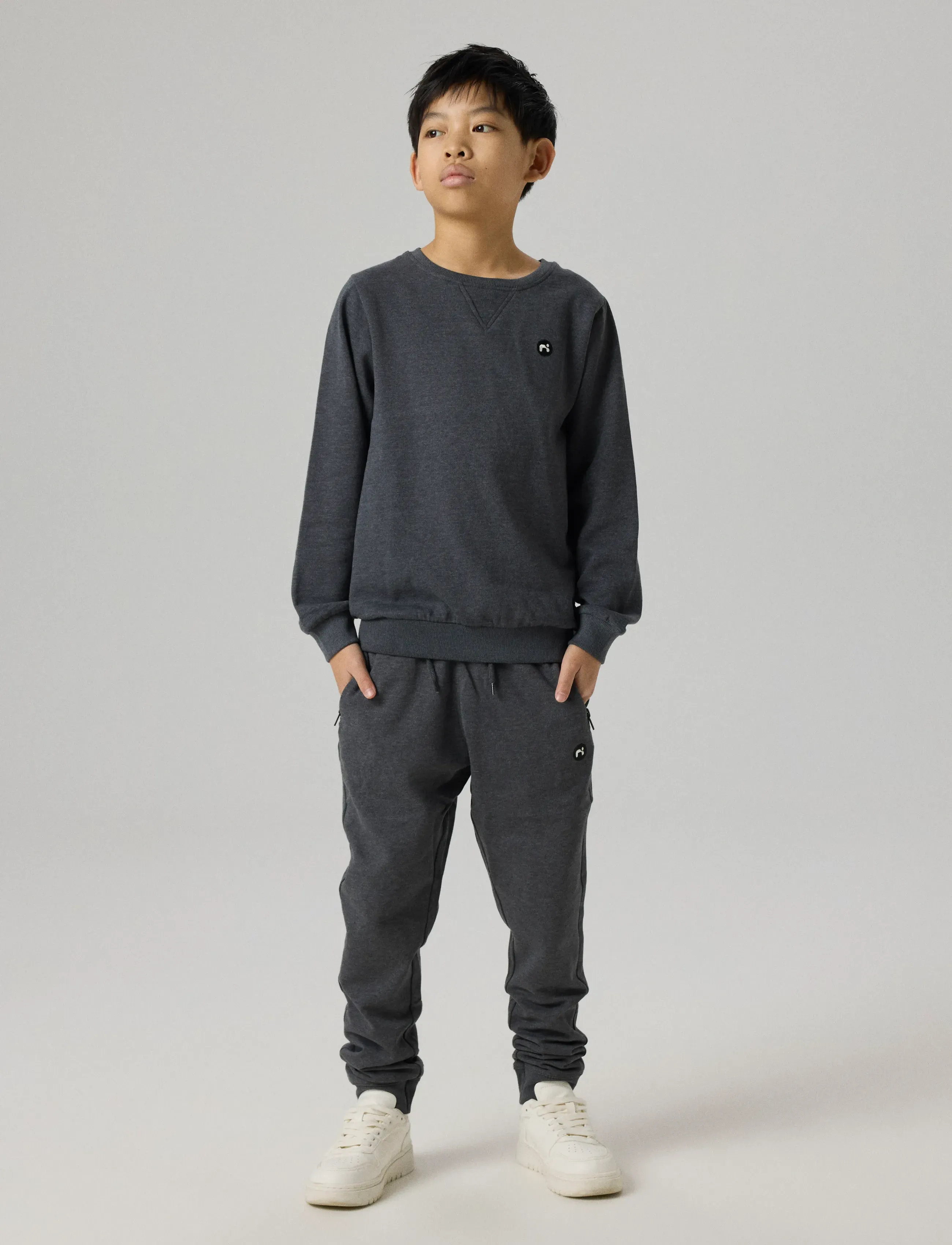 name it - NKMVIMO SWE PANT BRU NOOS - sweatpants - dark grey melange - 5